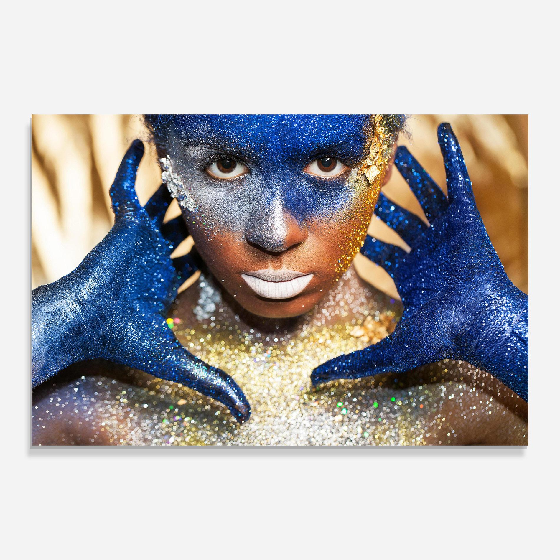 Glasbild Glue Gold Glitter mockup 0