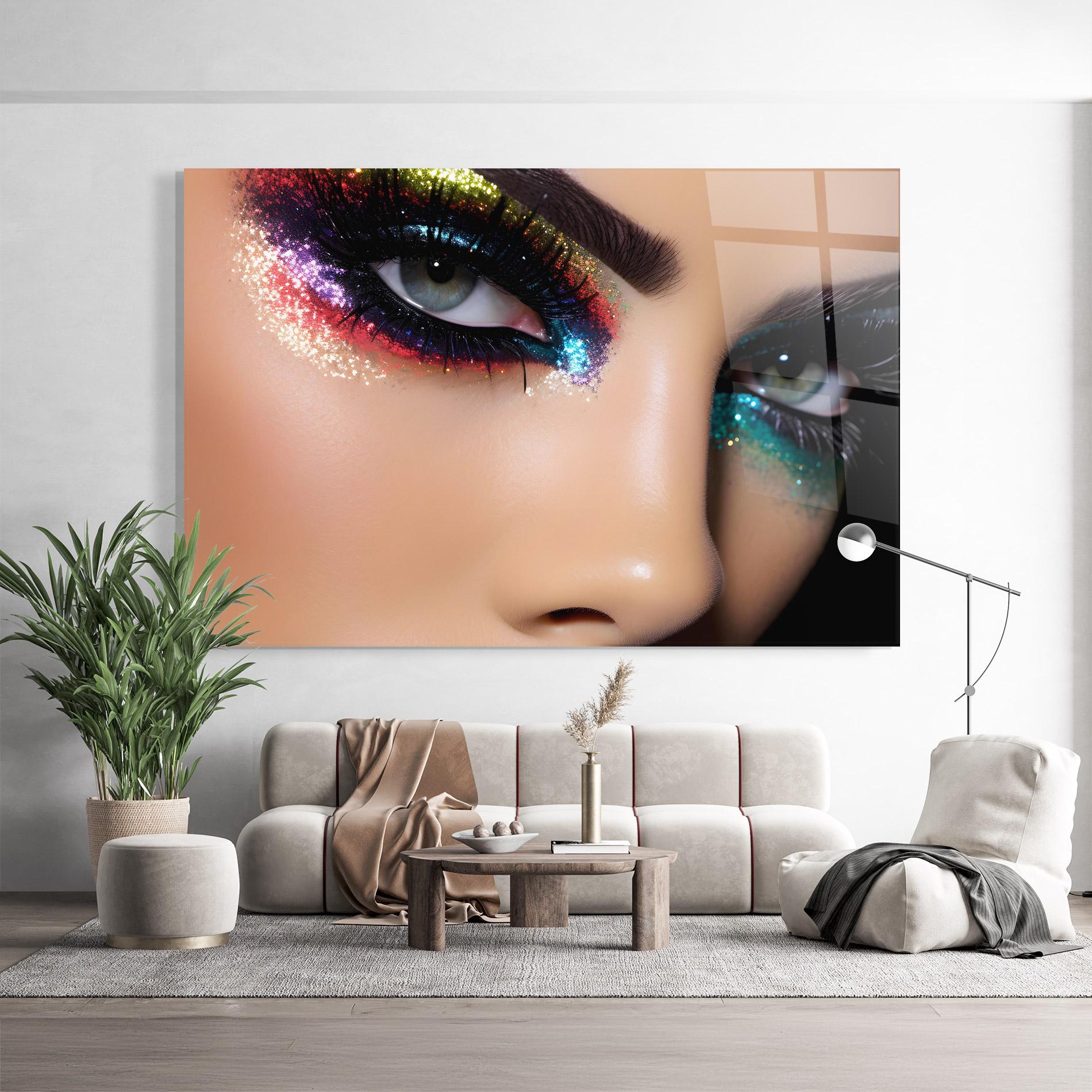 Glasbild Feminine Makeup Model mockup 9