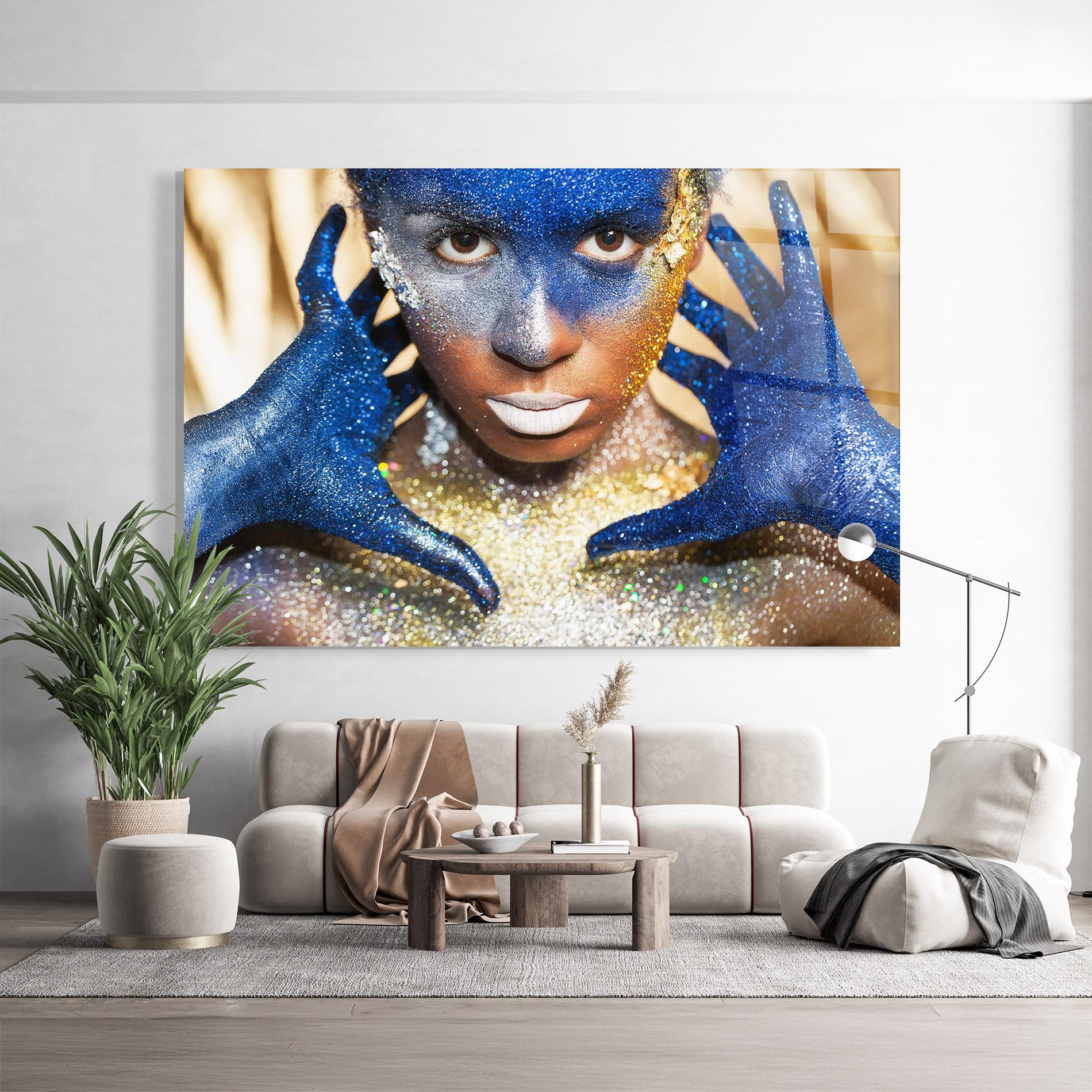 Glasbild Glue Gold Glitter mockup 9