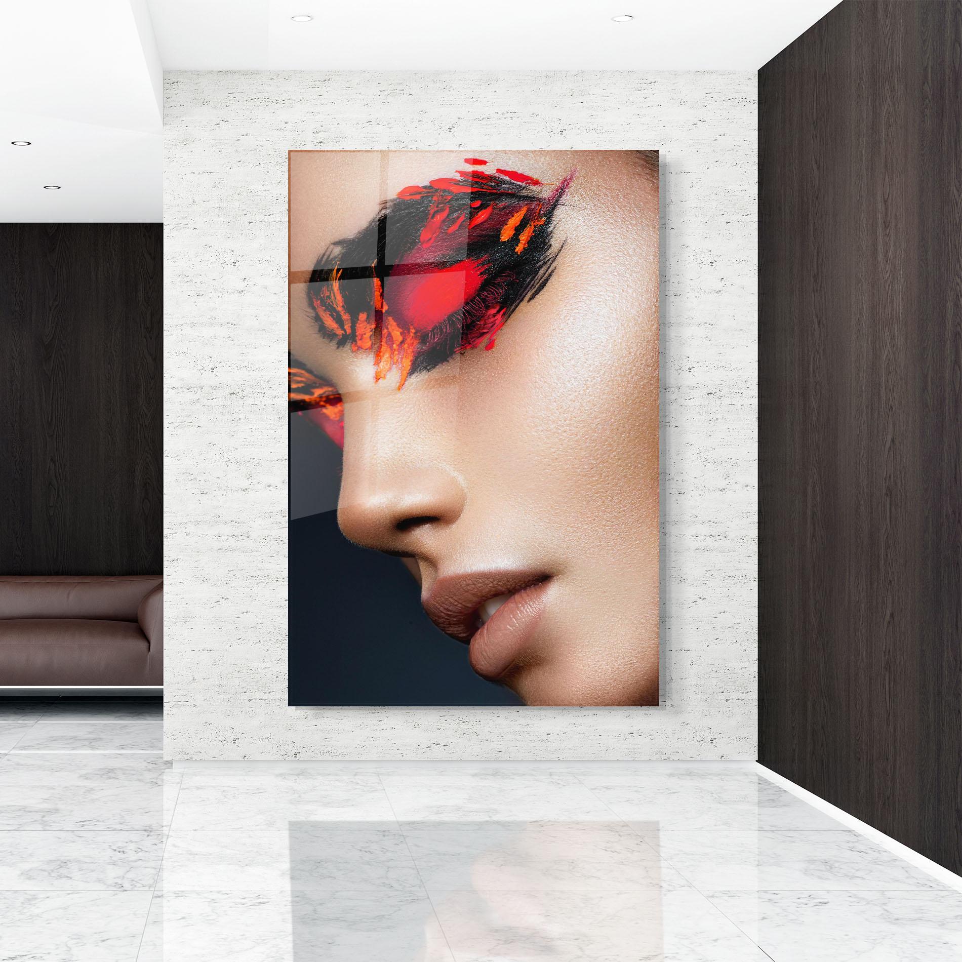 Glasbild Fire Make Up mockup 9