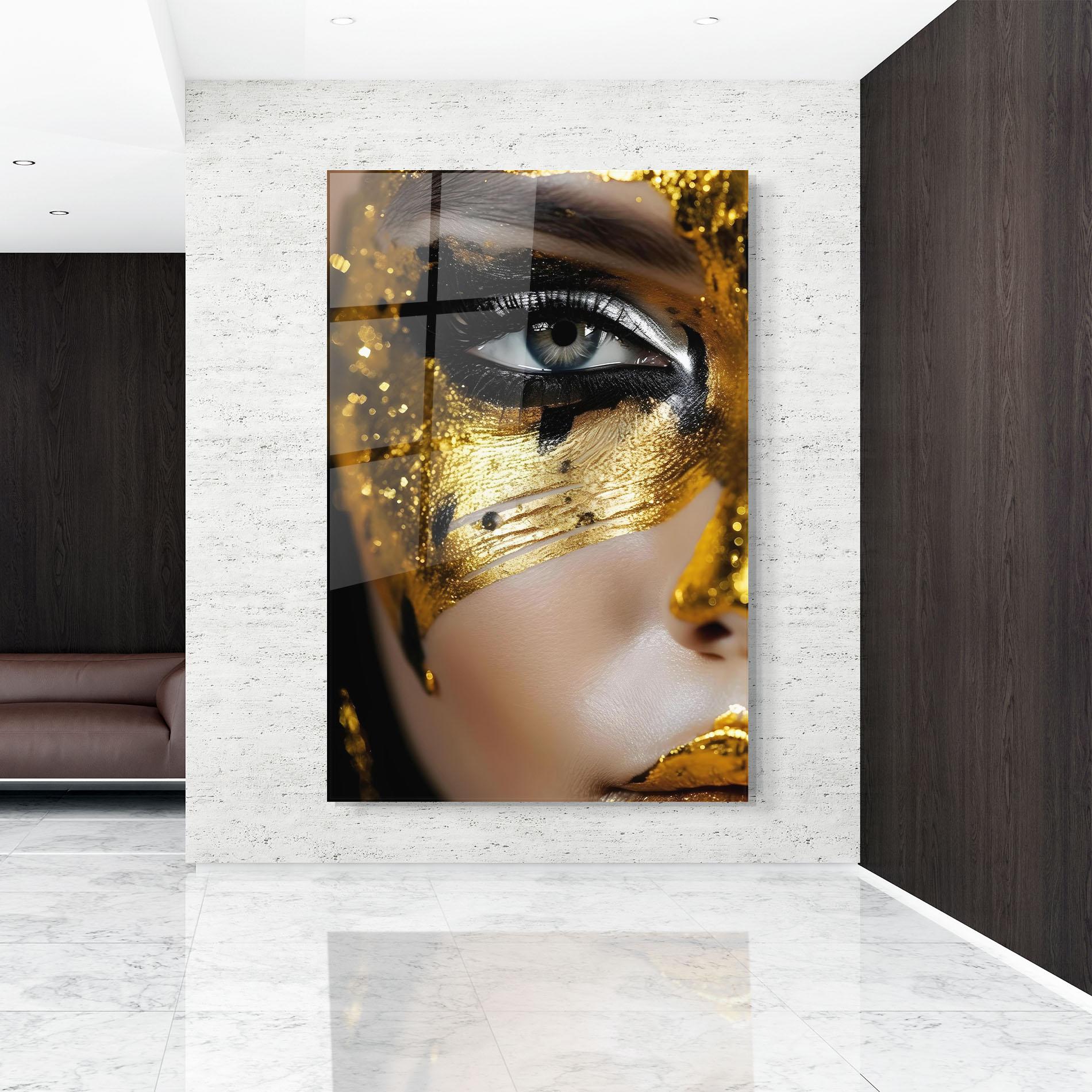 Glasbild Grey Eye Makeup mockup 9