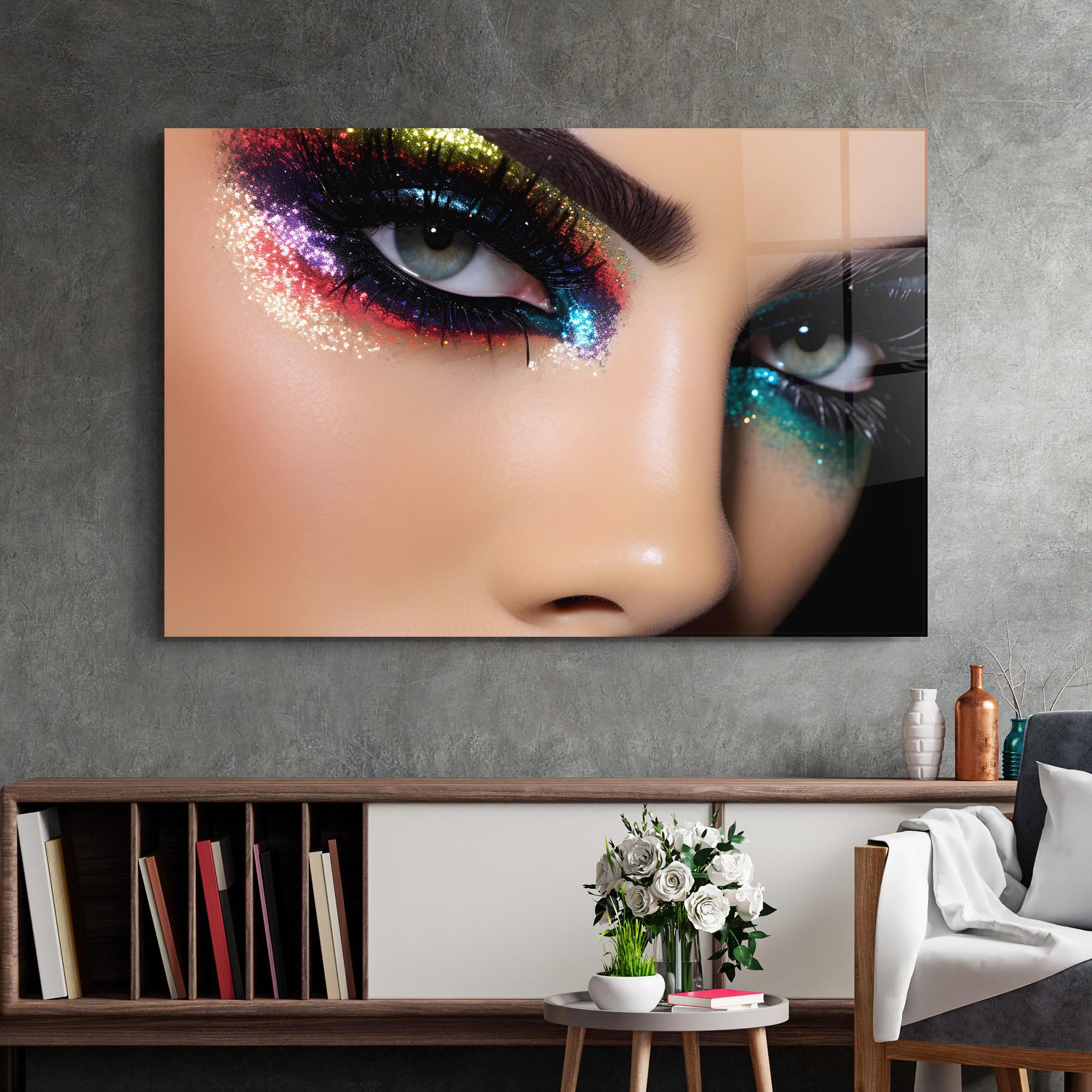 Glasbild Feminine Makeup Model mockup 2