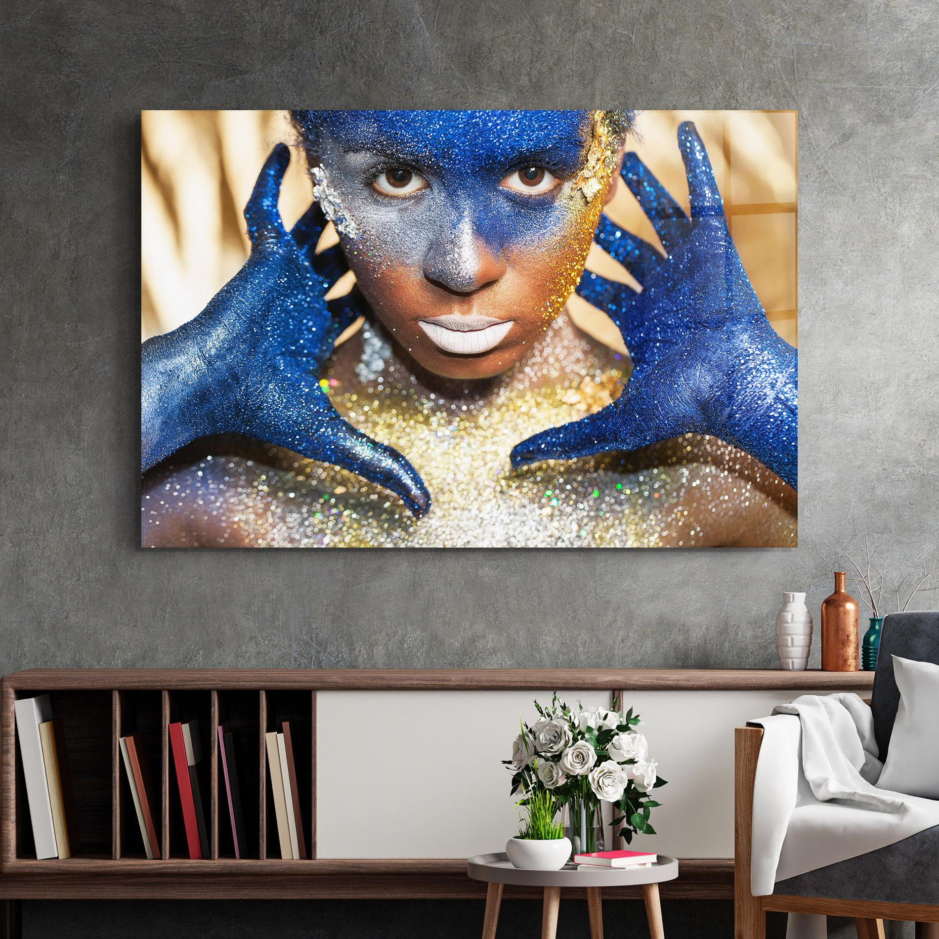 Glasbild Glue Gold Glitter mockup 2