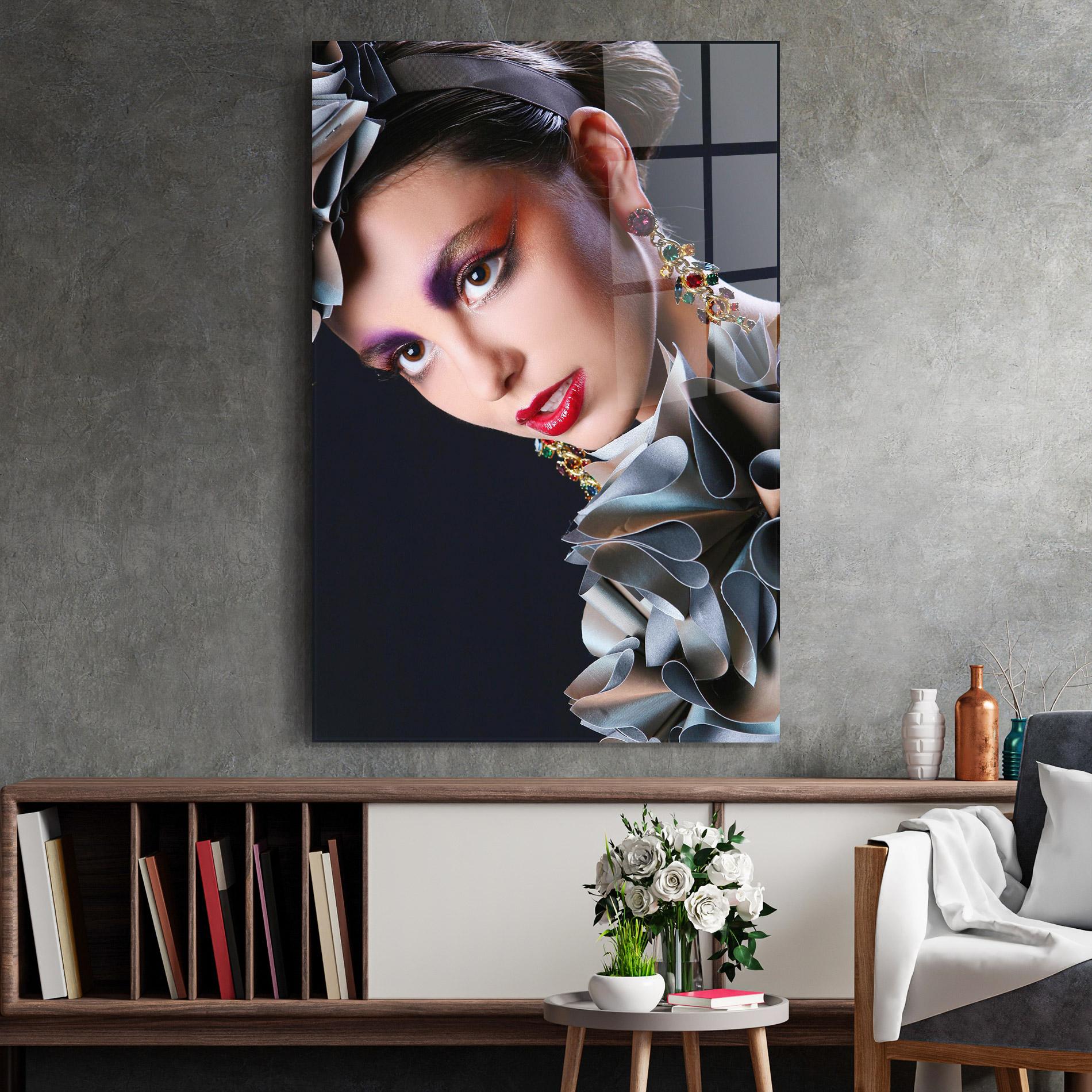 Glasbild Big Eyes Makeup mockup 2