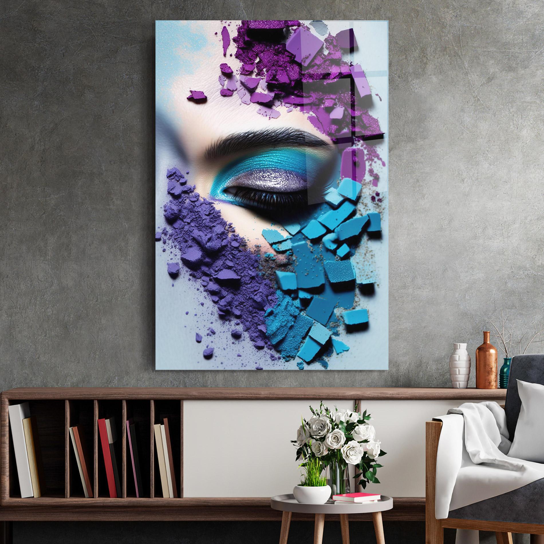 Glasbild Crushed Neon Palette mockup 2