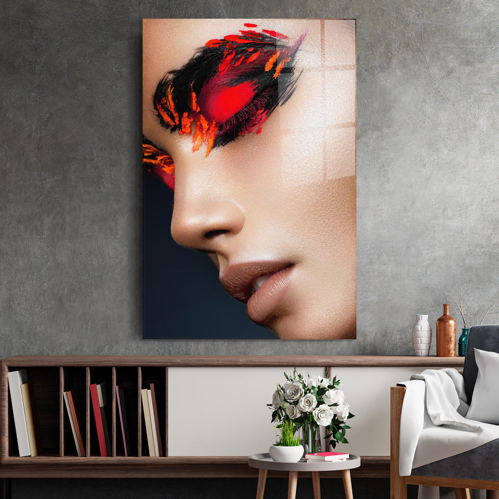 Glasbild Fire Make Up mockup 2