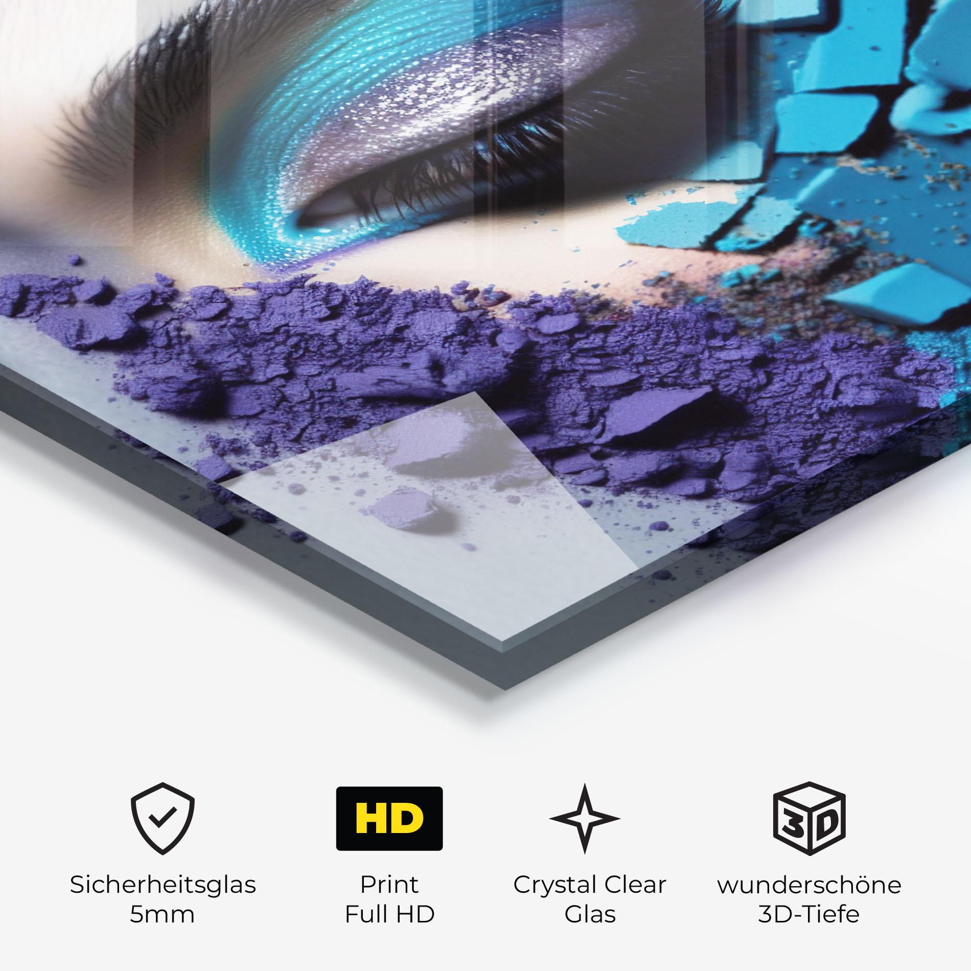 Glasbild Crushed Neon Palette mockup 3