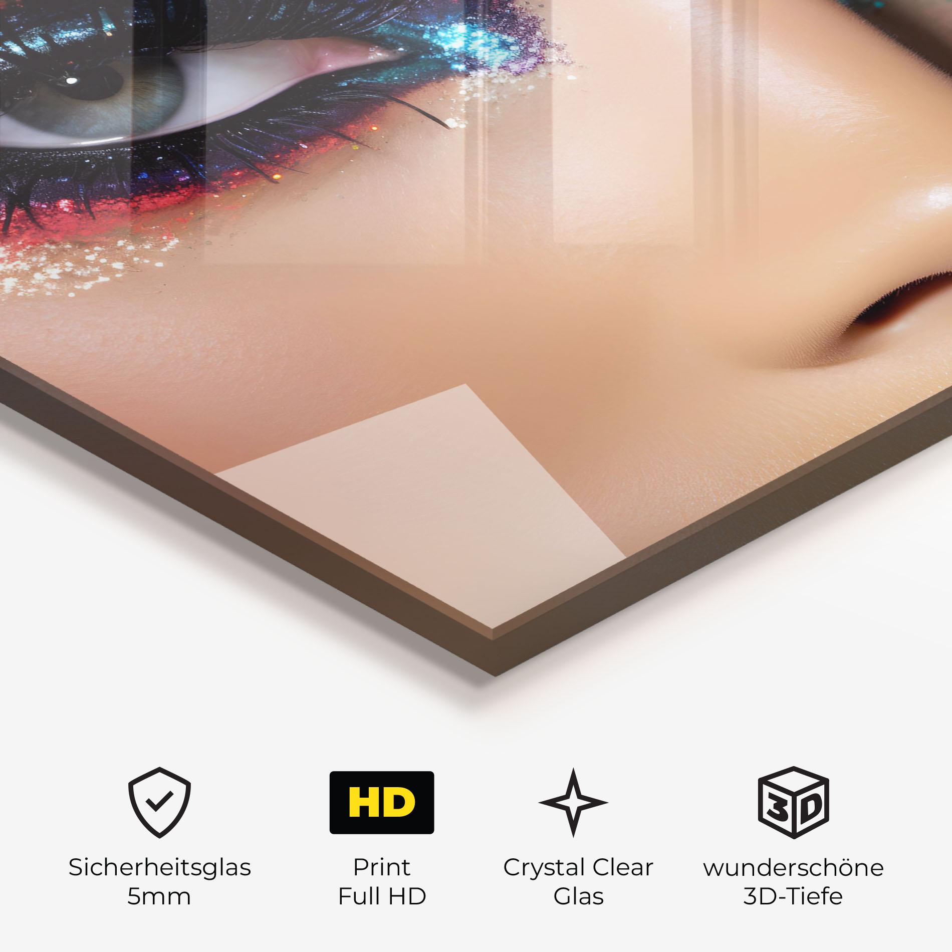 Glasbild Feminine Makeup Model mockup 3