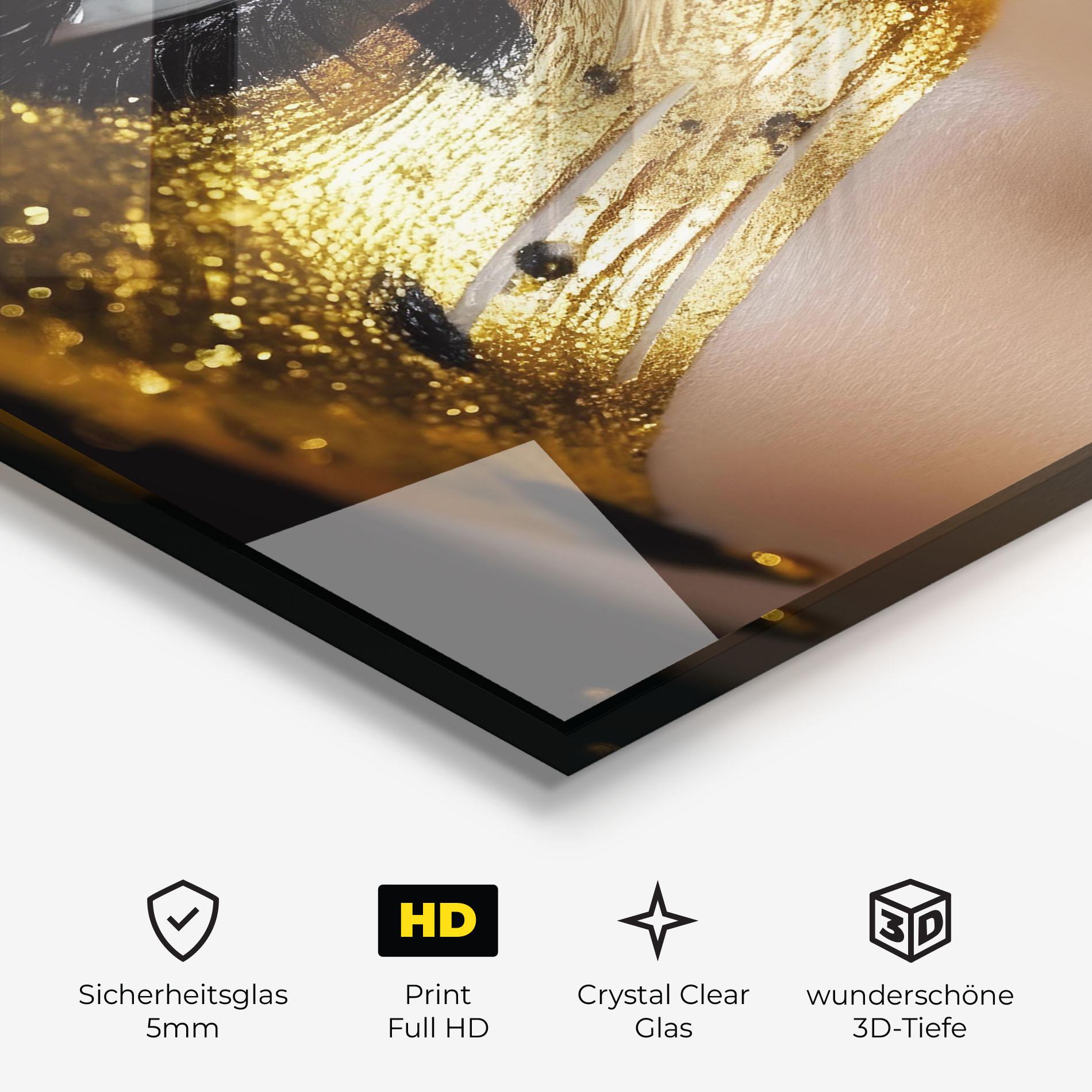 Glasbild Grey Eye Makeup mockup 3