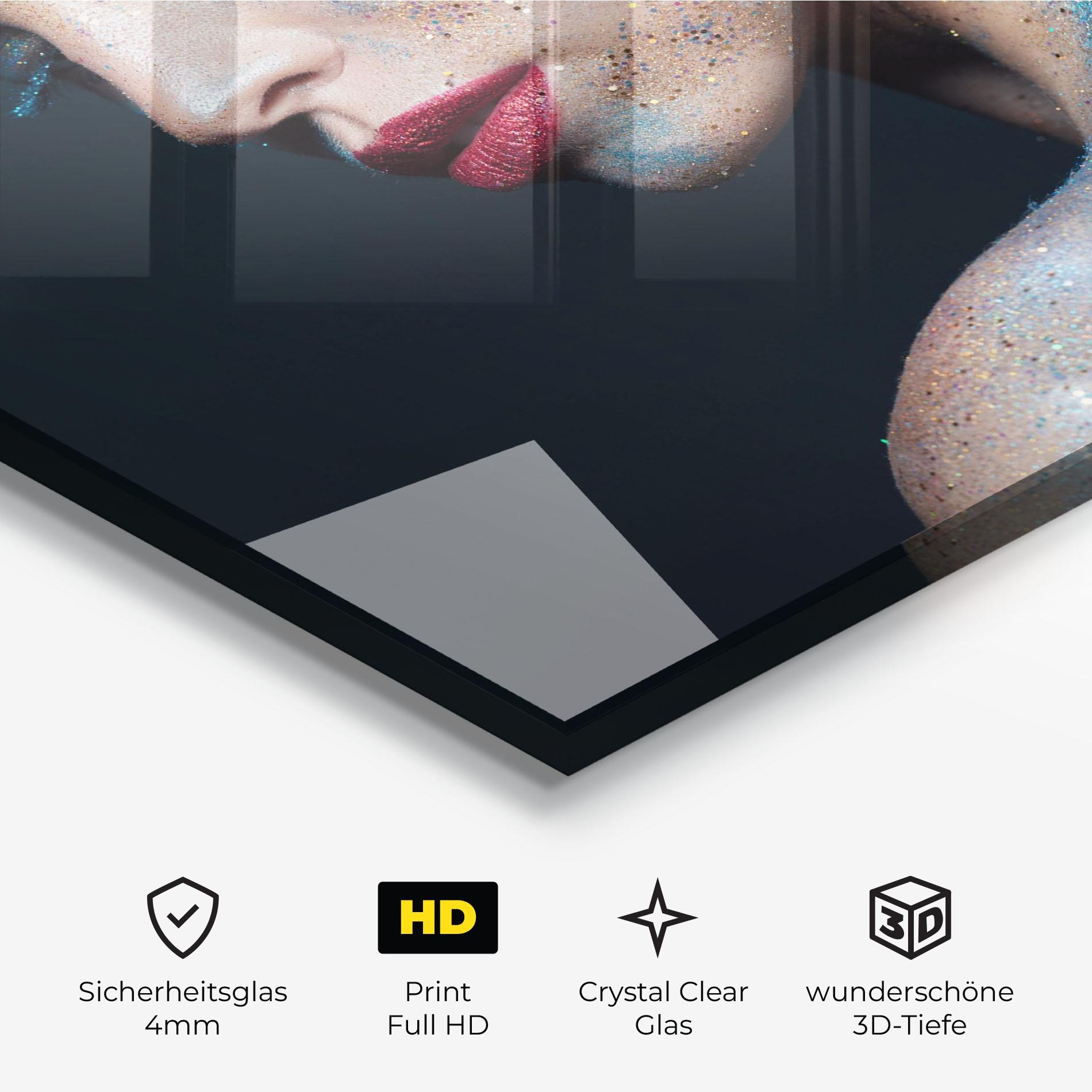 Glasbild Beauty Portrait mockup 3