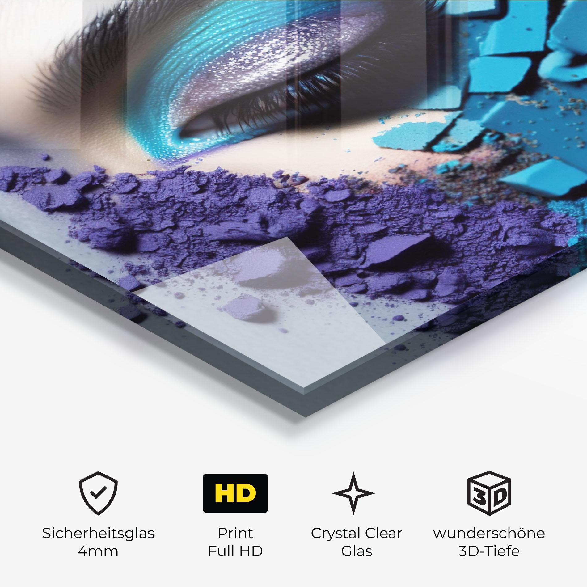 Glasbild Crushed Neon Palette mockup 3