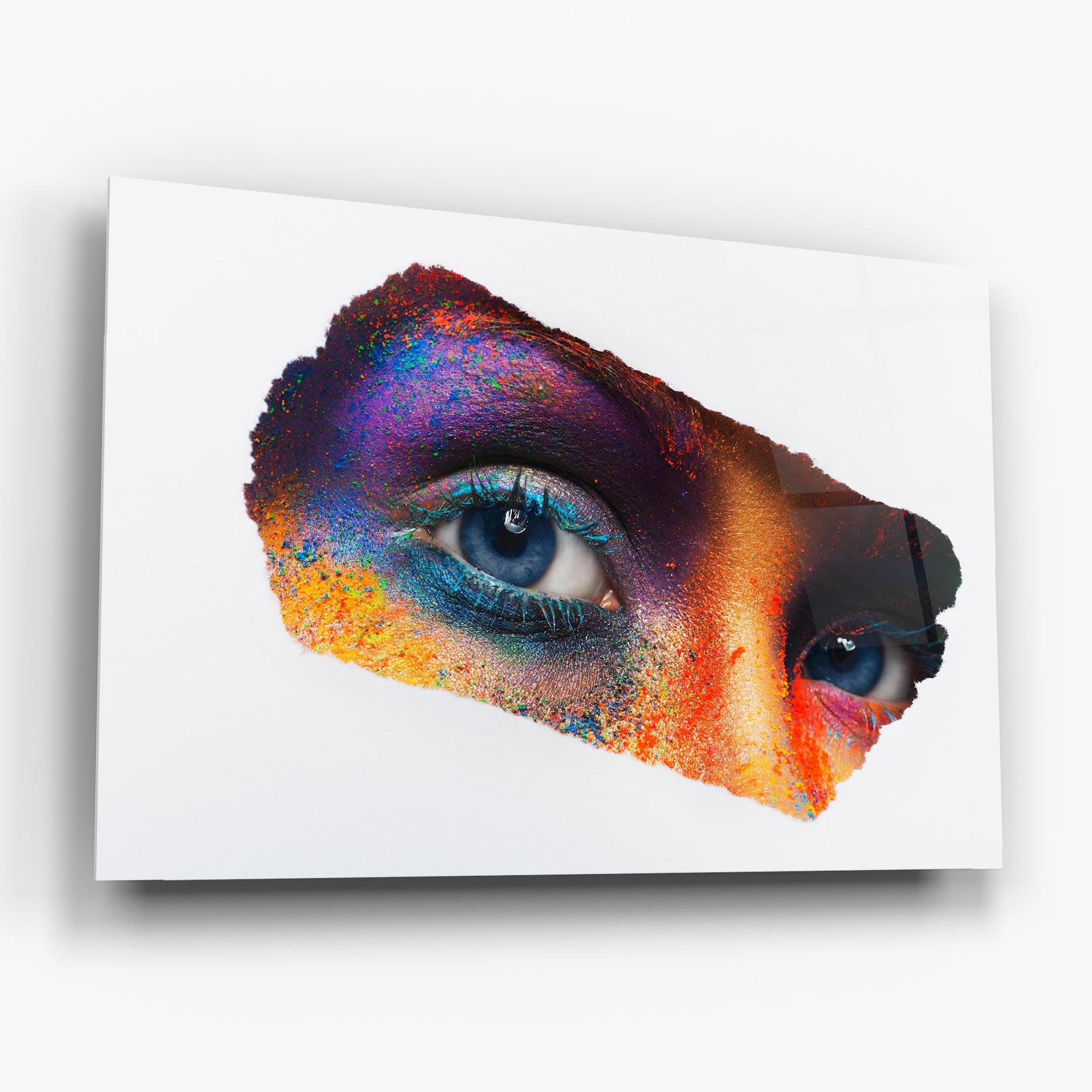 Glasbild Female Colourful Makeup mockup 6