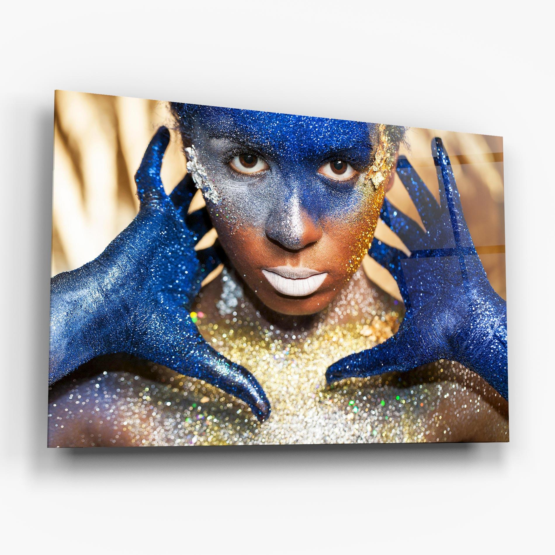 Glasbild Glue Gold Glitter mockup 6