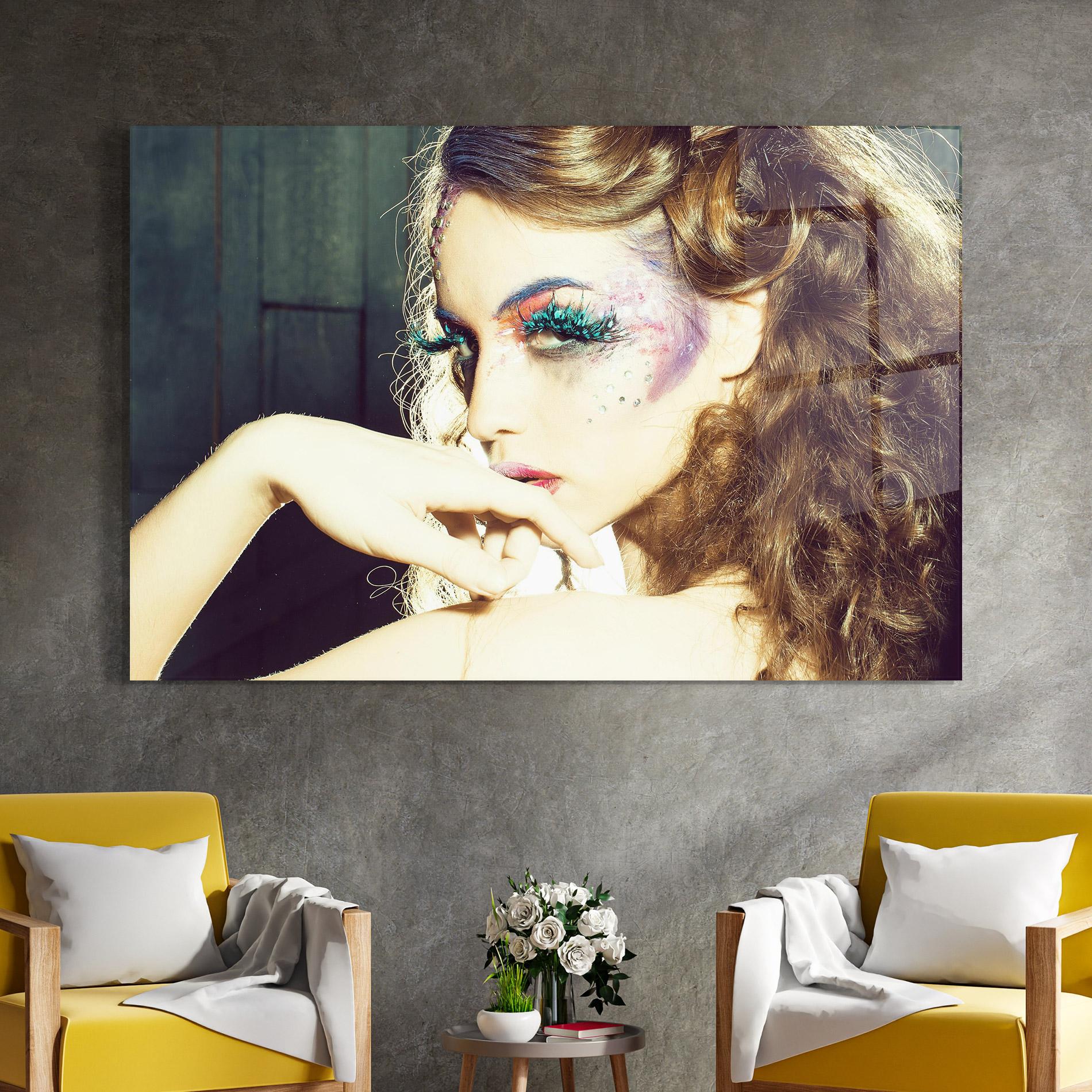 Glasbild False Feather Eyelashes mockup 4