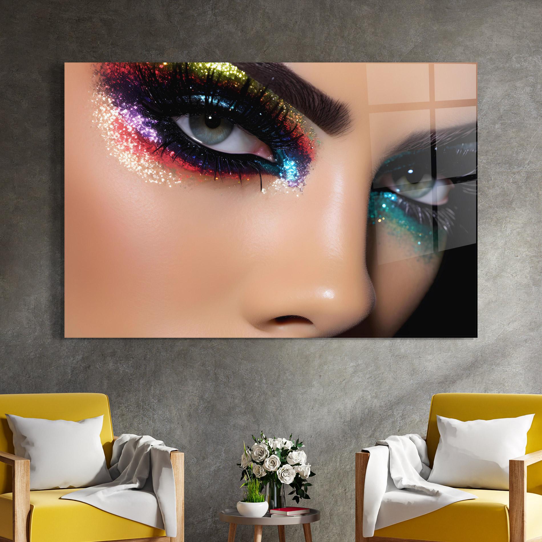 Glasbild Feminine Makeup Model mockup 4