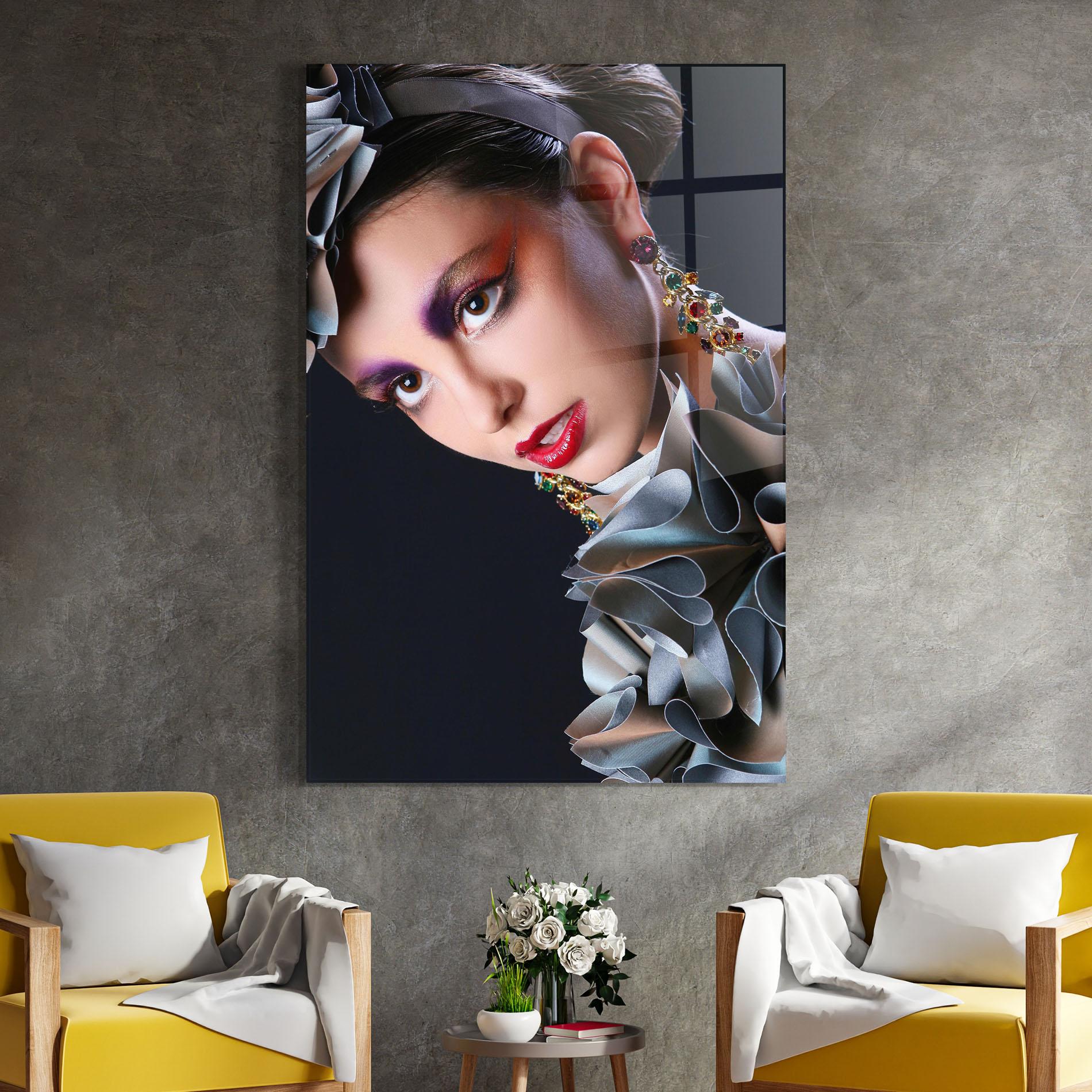 Glasbild Big Eyes Makeup mockup 4