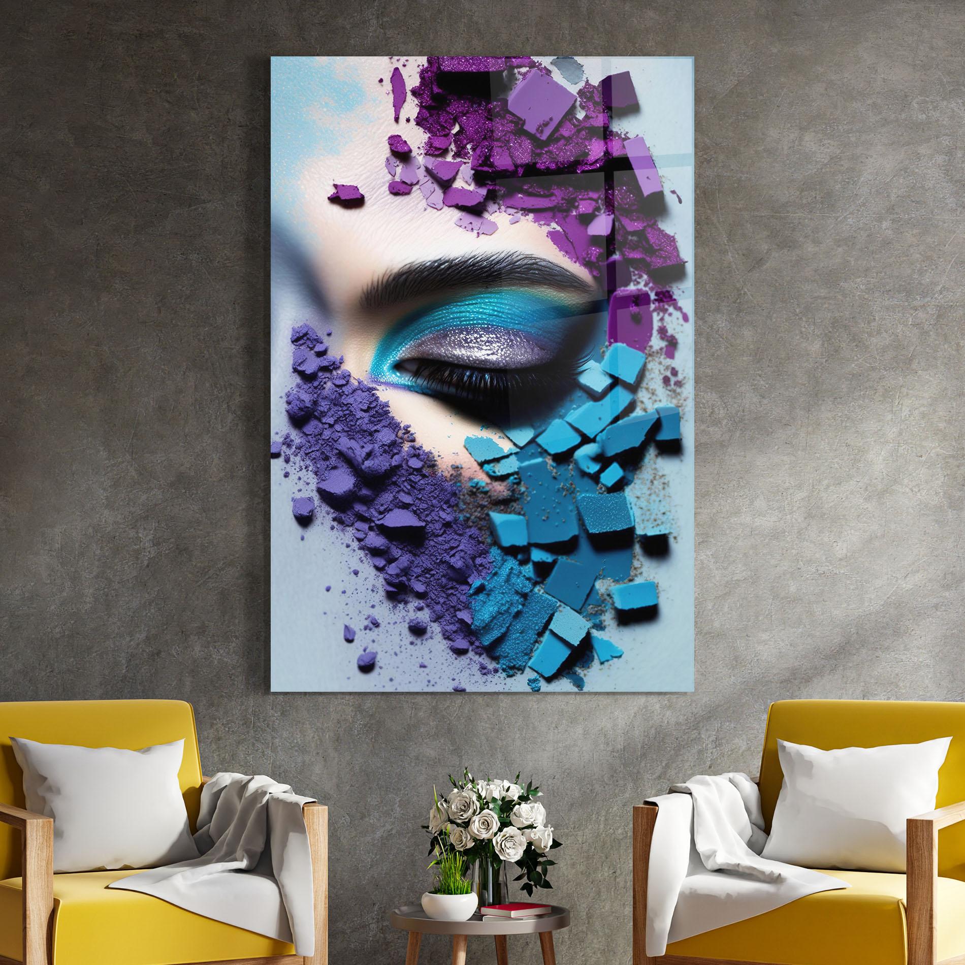 Glasbild Crushed Neon Palette mockup 4