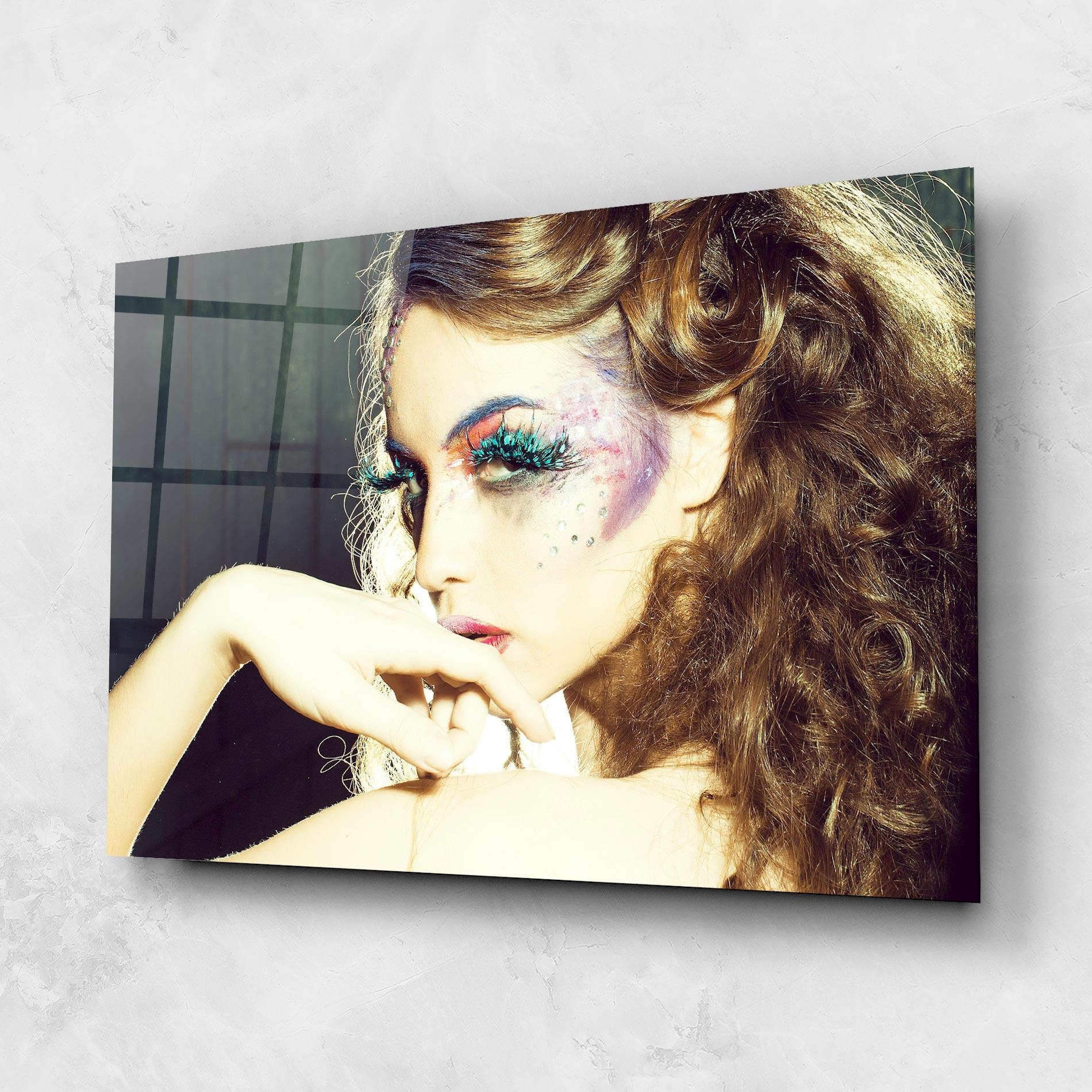 Glasbild False Feather Eyelashes mockup 1