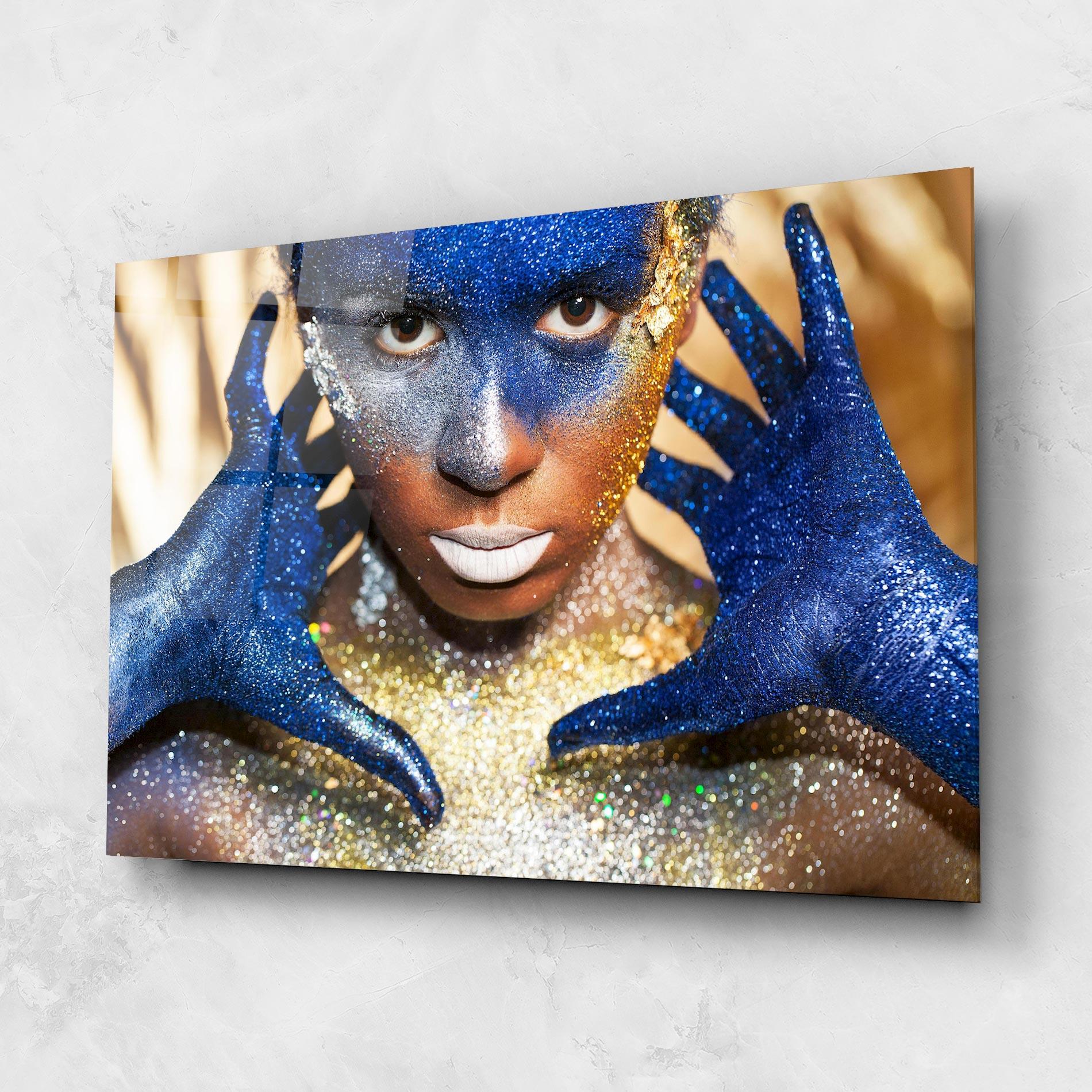 Glasbild Glue Gold Glitter mockup 1