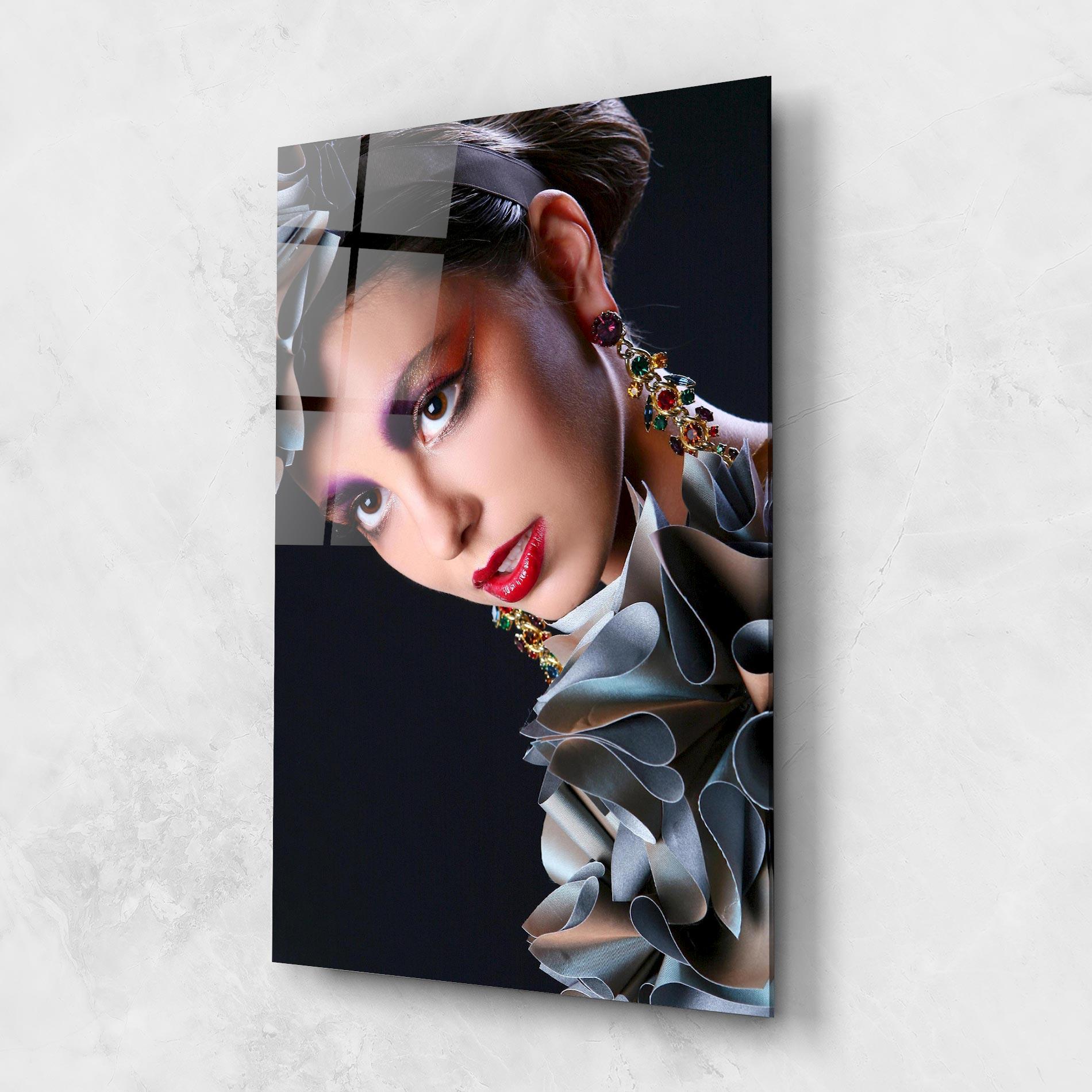 Glasbild Big Eyes Makeup mockup 1