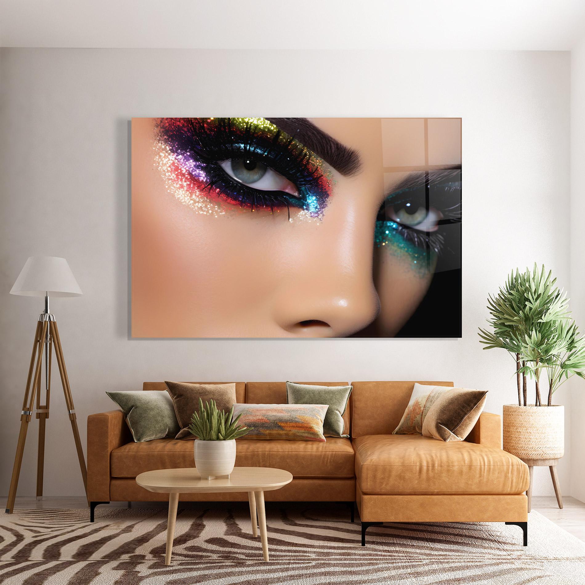 Glasbild Feminine Makeup Model mockup 7