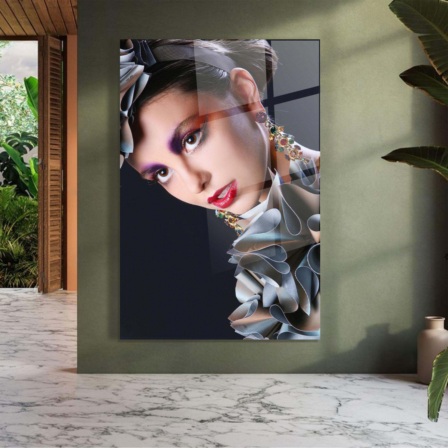 Glasbild Big Eyes Makeup mockup 7
