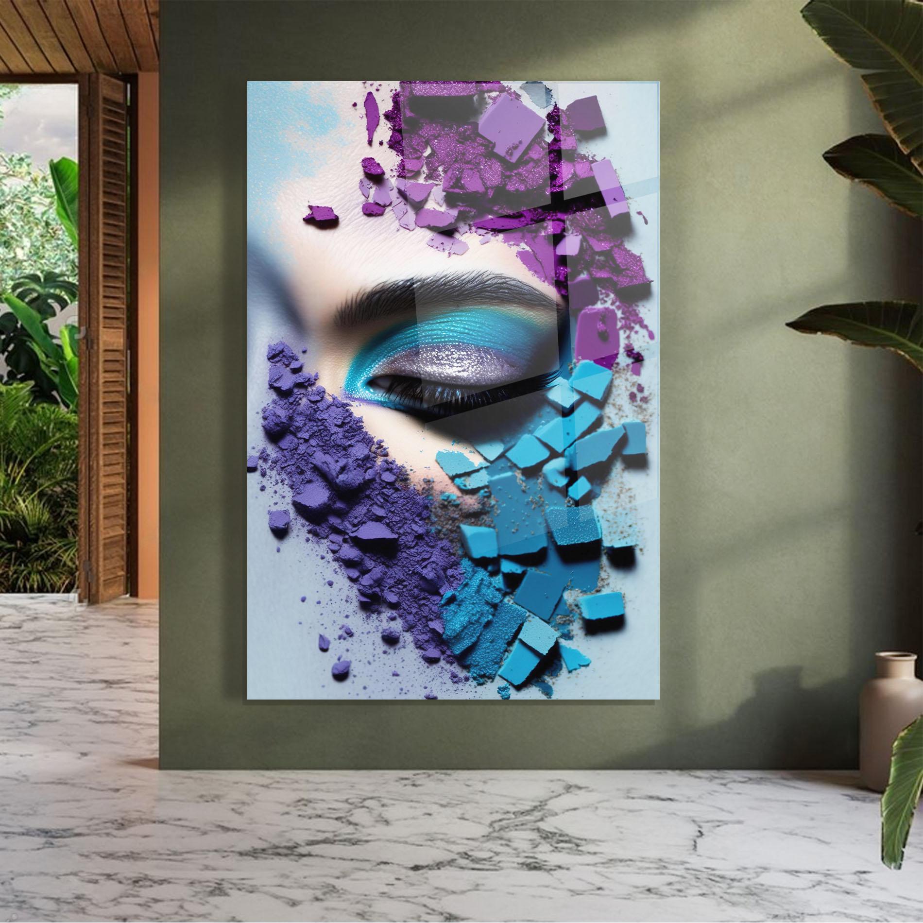 Glasbild Crushed Neon Palette mockup 7