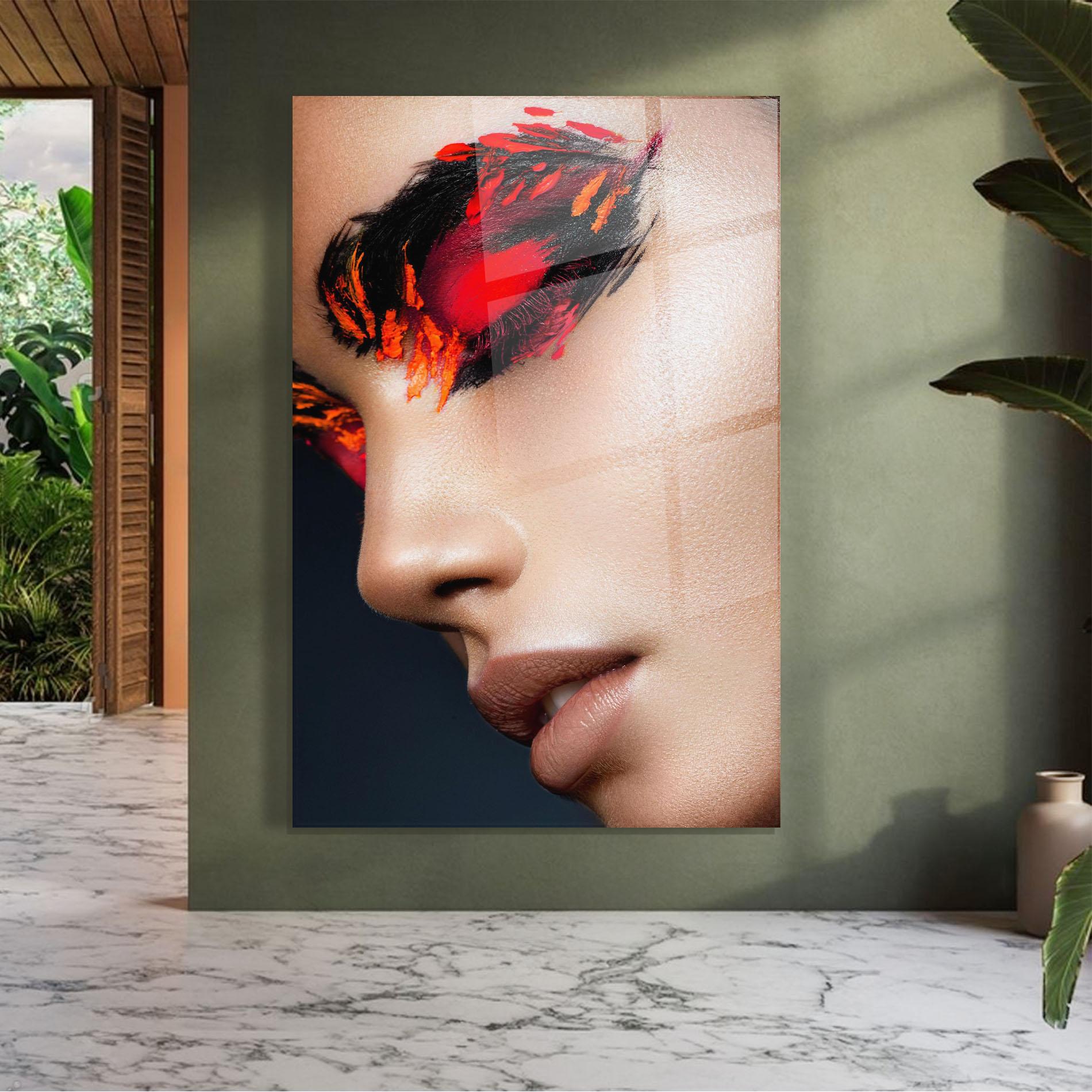Glasbild Fire Make Up mockup 7
