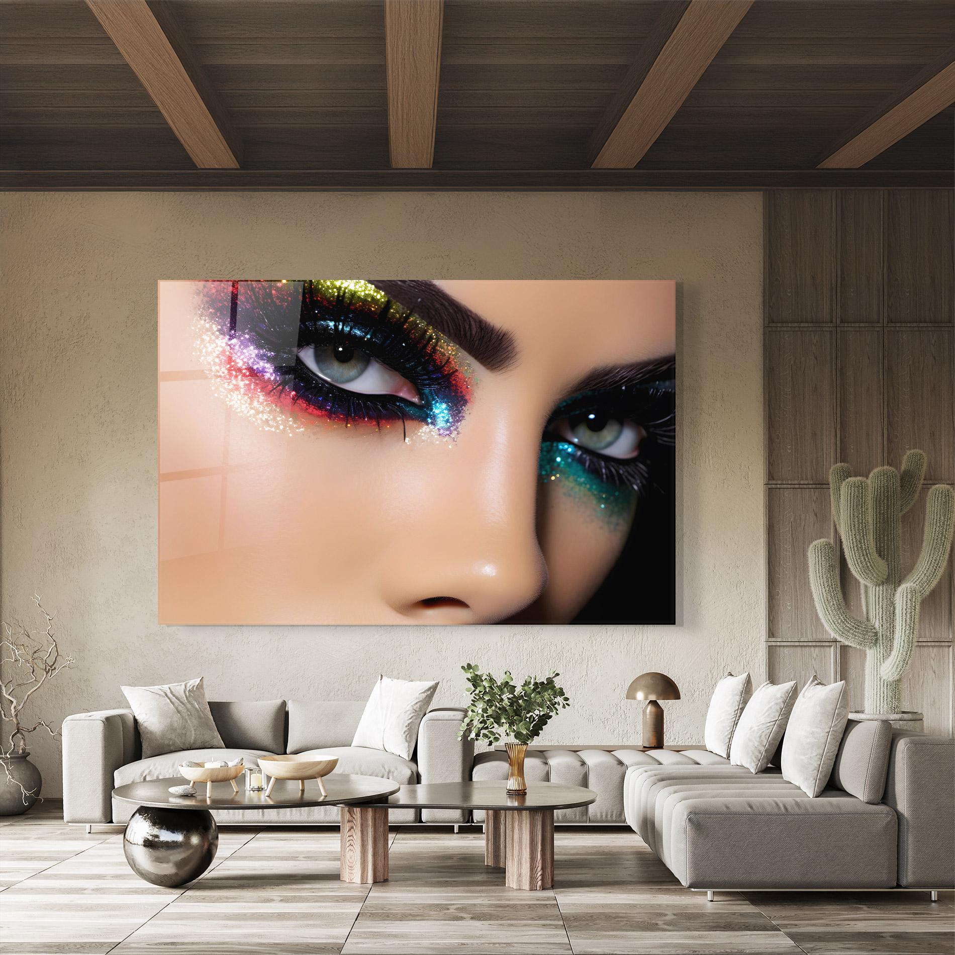 Glasbild Feminine Makeup Model mockup 8