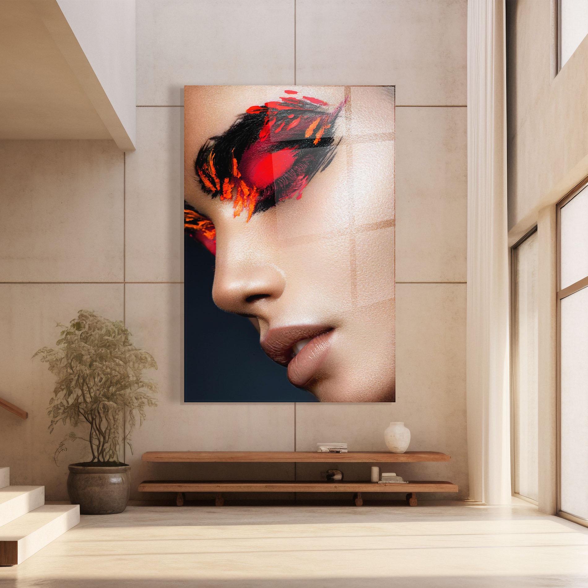 Glasbild Fire Make Up mockup 8