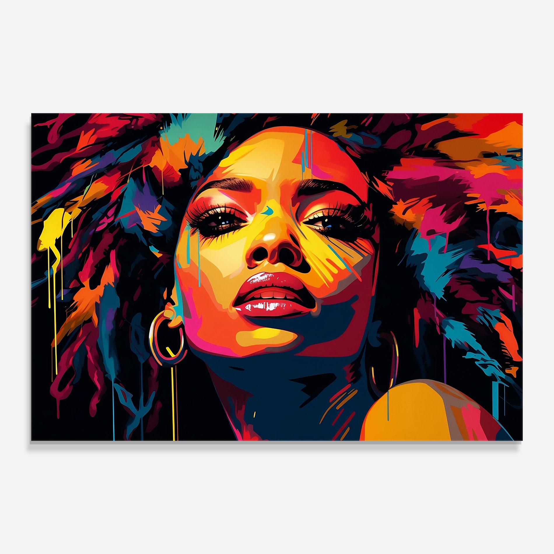 Glasbild Beautiful African Art mockup 0