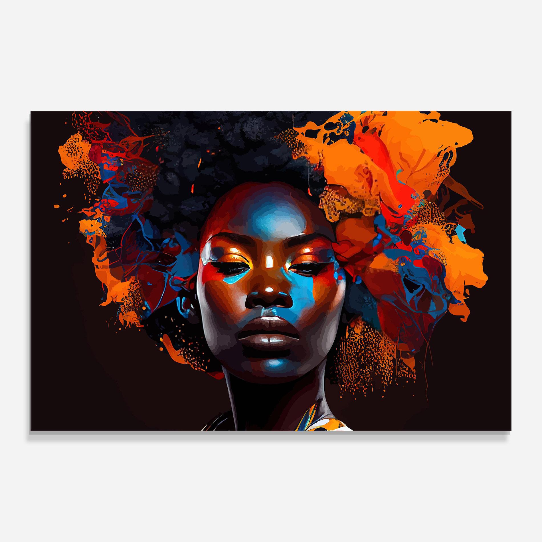 Glasbild Black Eyeliner Woman mockup 0