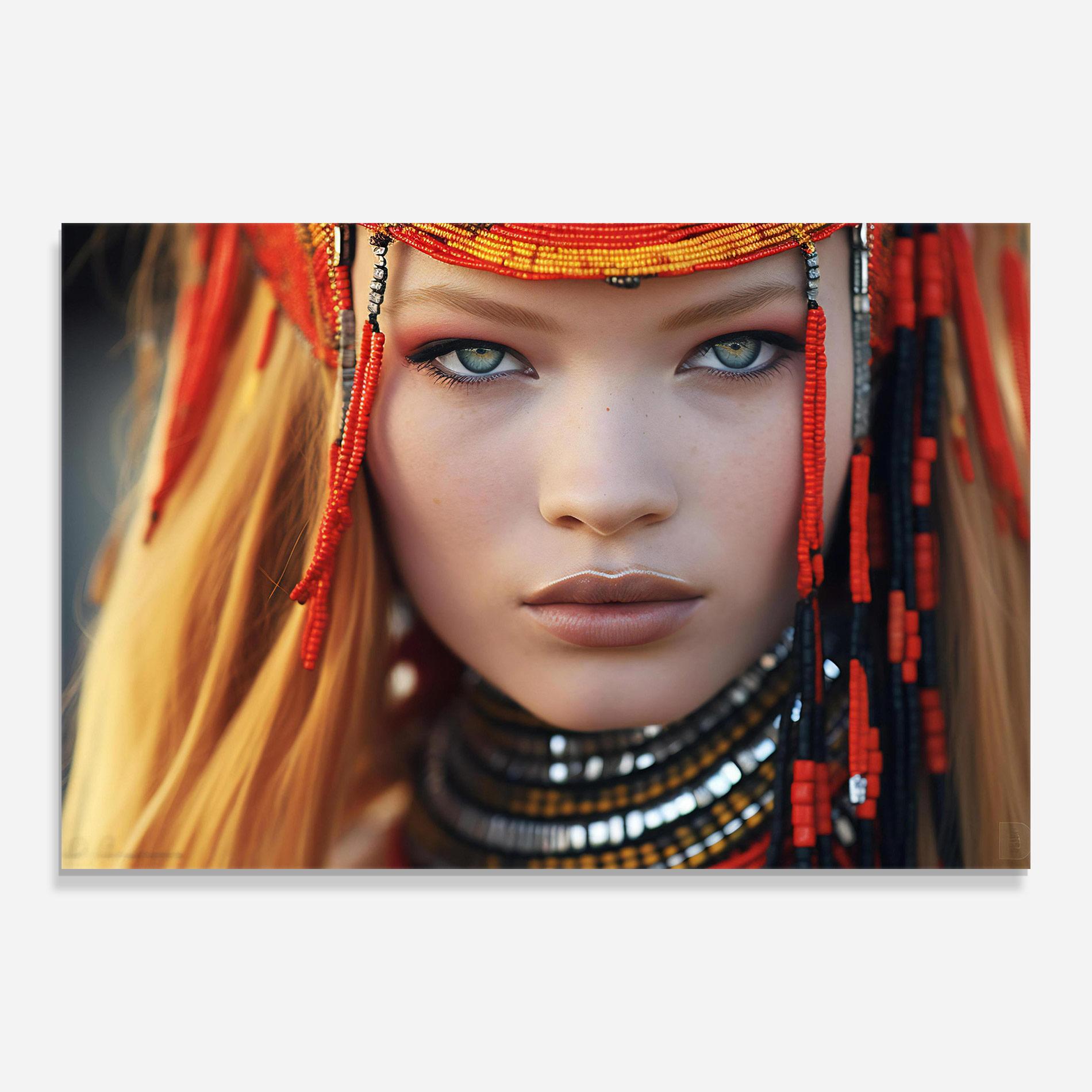Glasbild Closeup Portrait Pretty Eyes mockup 0