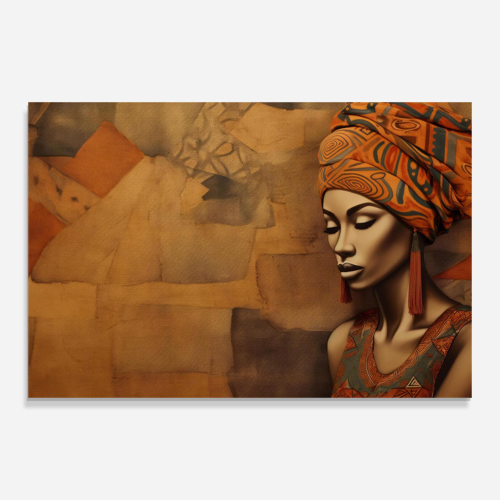Glasbild Contemporary African Art mockup 0