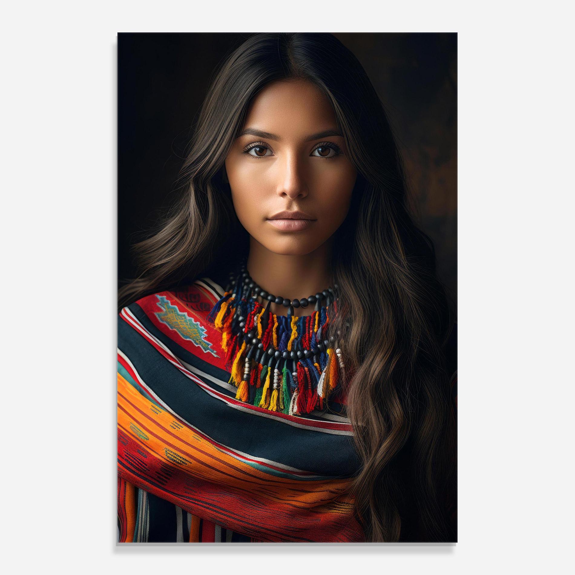 Glasbild Colorful Scarf mockup 0