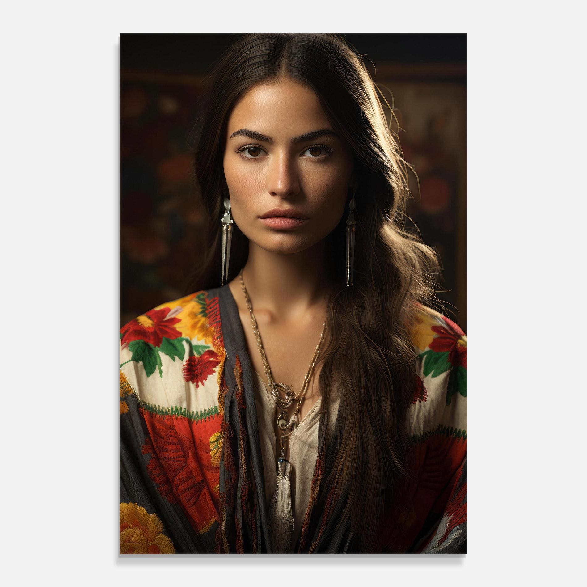 Glasbild Colorful Shawl mockup 0