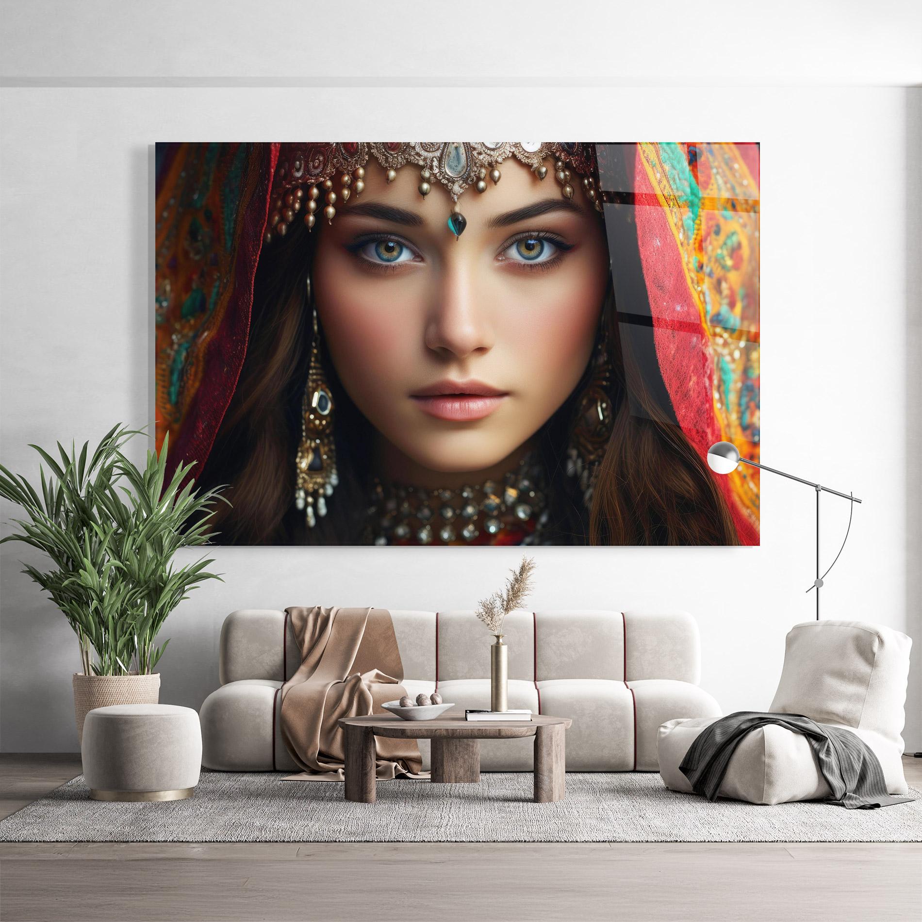 Glasbild Blue Green Culture Eye mockup 9