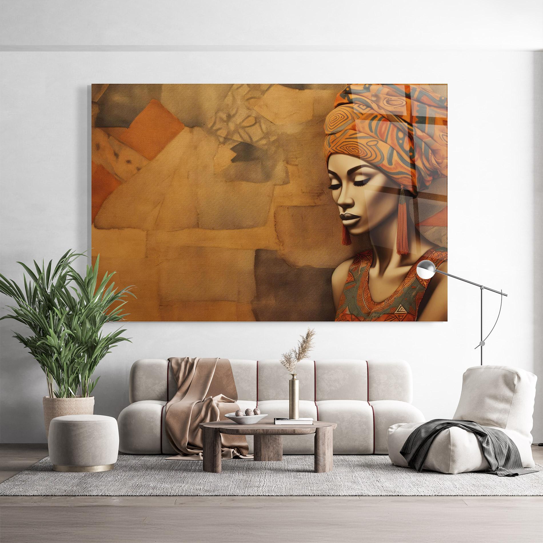 Glasbild Contemporary African Art mockup 9