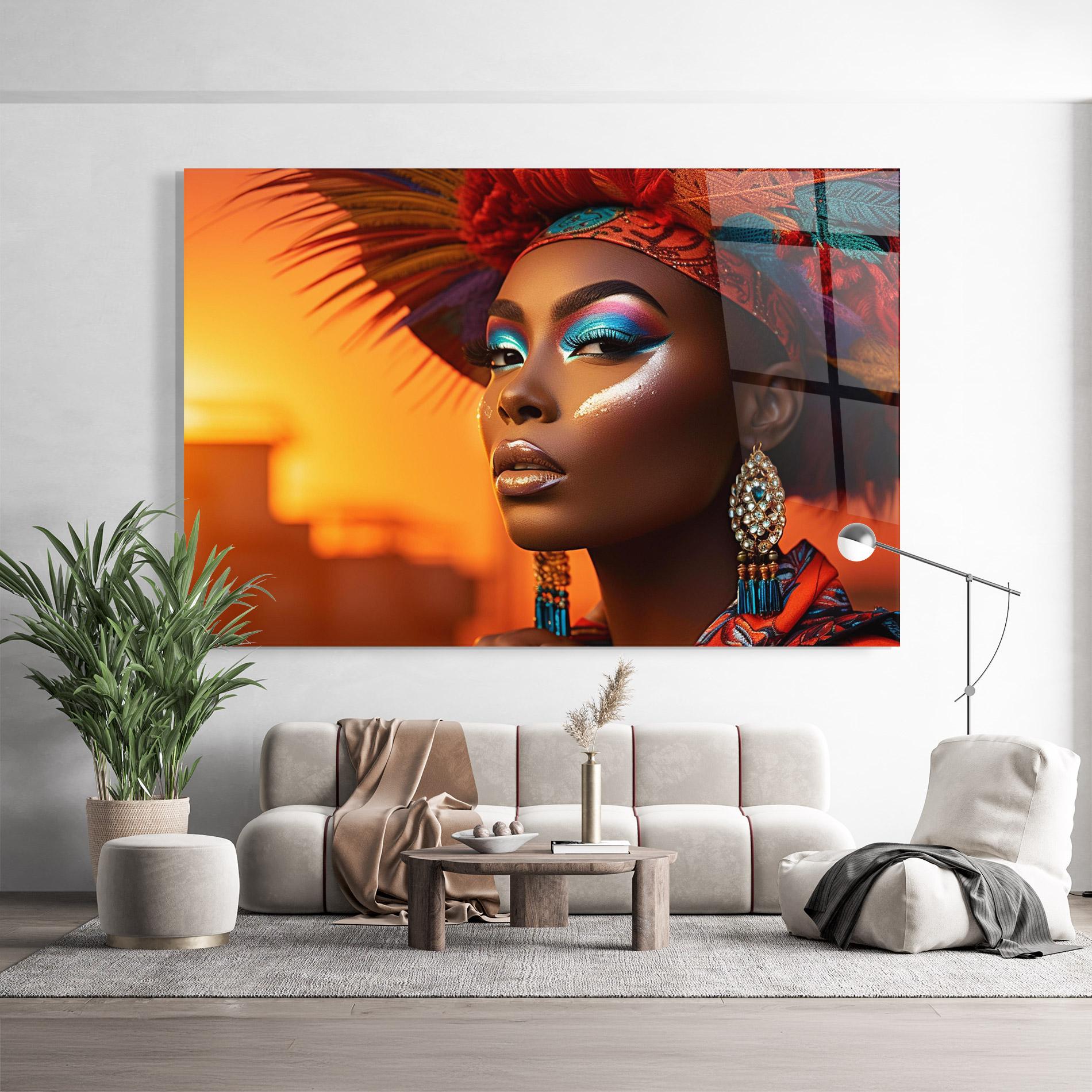 Glasbild Elaborate Makeup Woman mockup 9