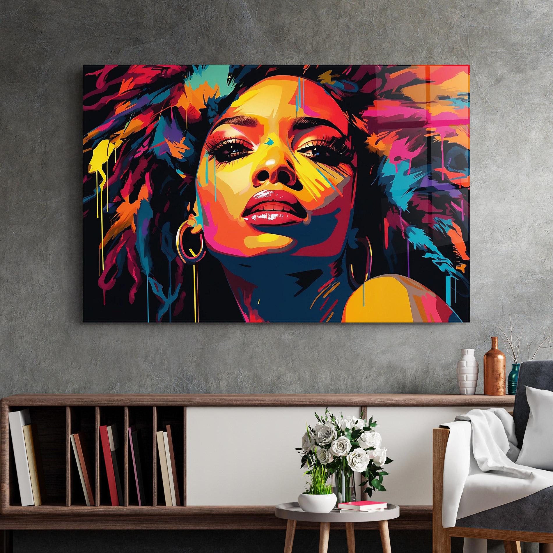 Glasbild Beautiful African Art mockup 2