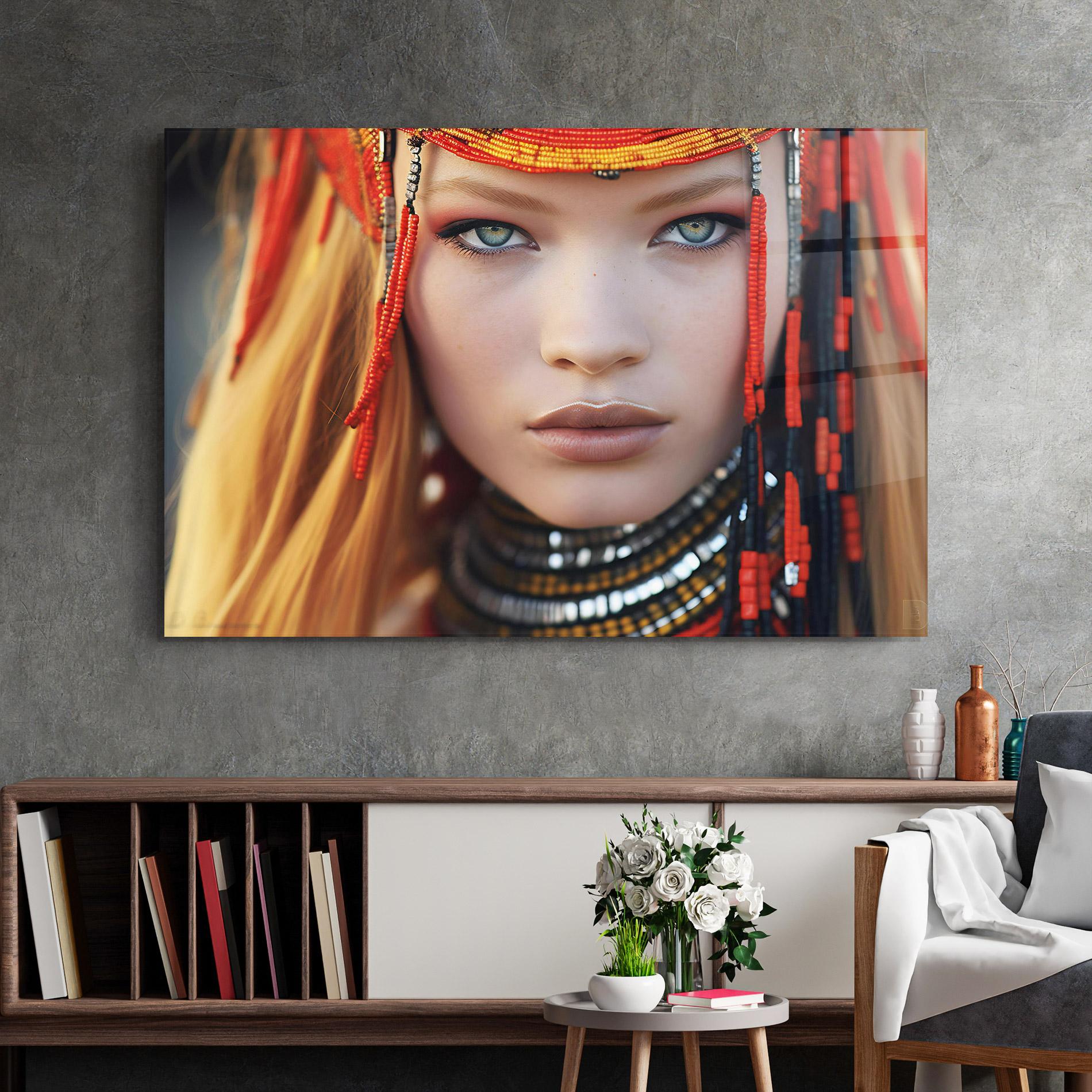 Glasbild Closeup Portrait Pretty Eyes mockup 2