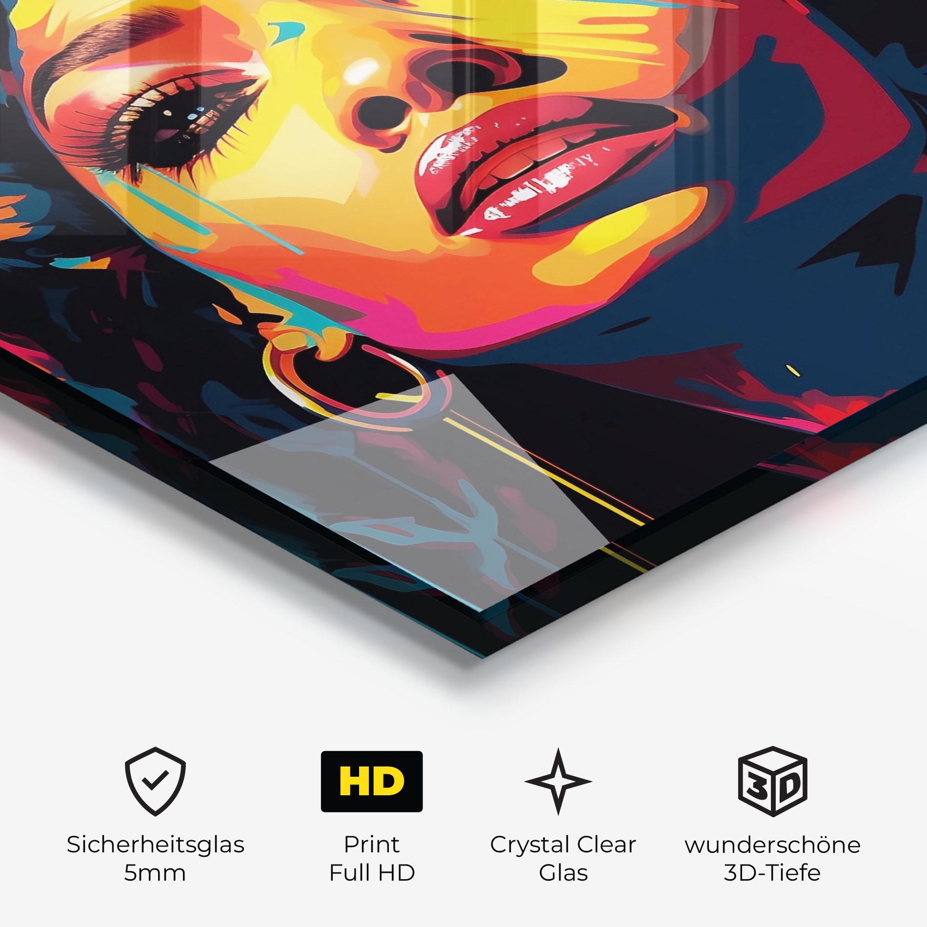 Glasbild Beautiful African Art mockup 3