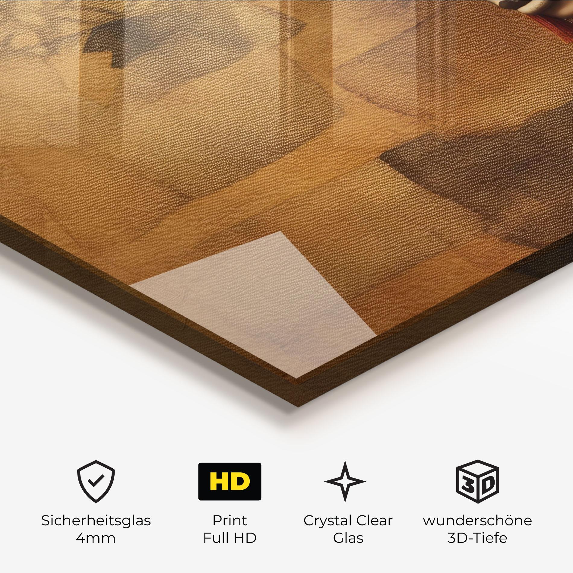 Glasbild Contemporary African Art mockup 3