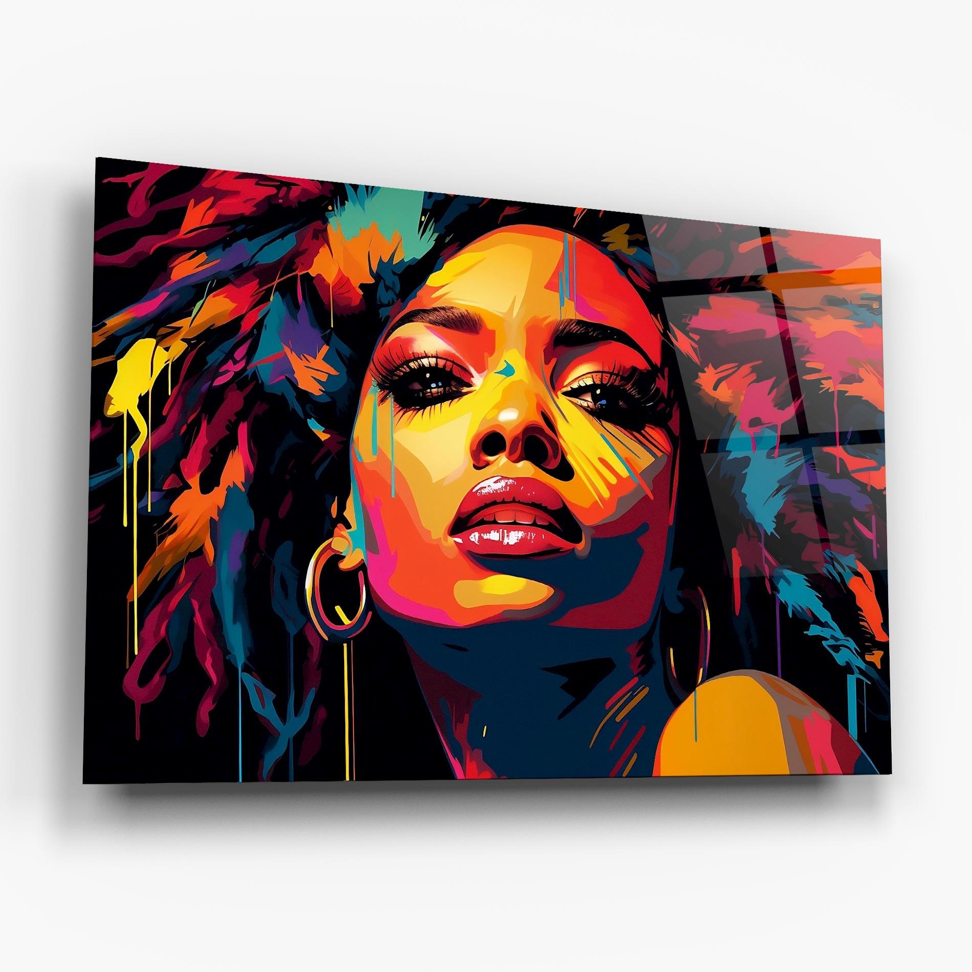 Glasbild Beautiful African Art mockup 6