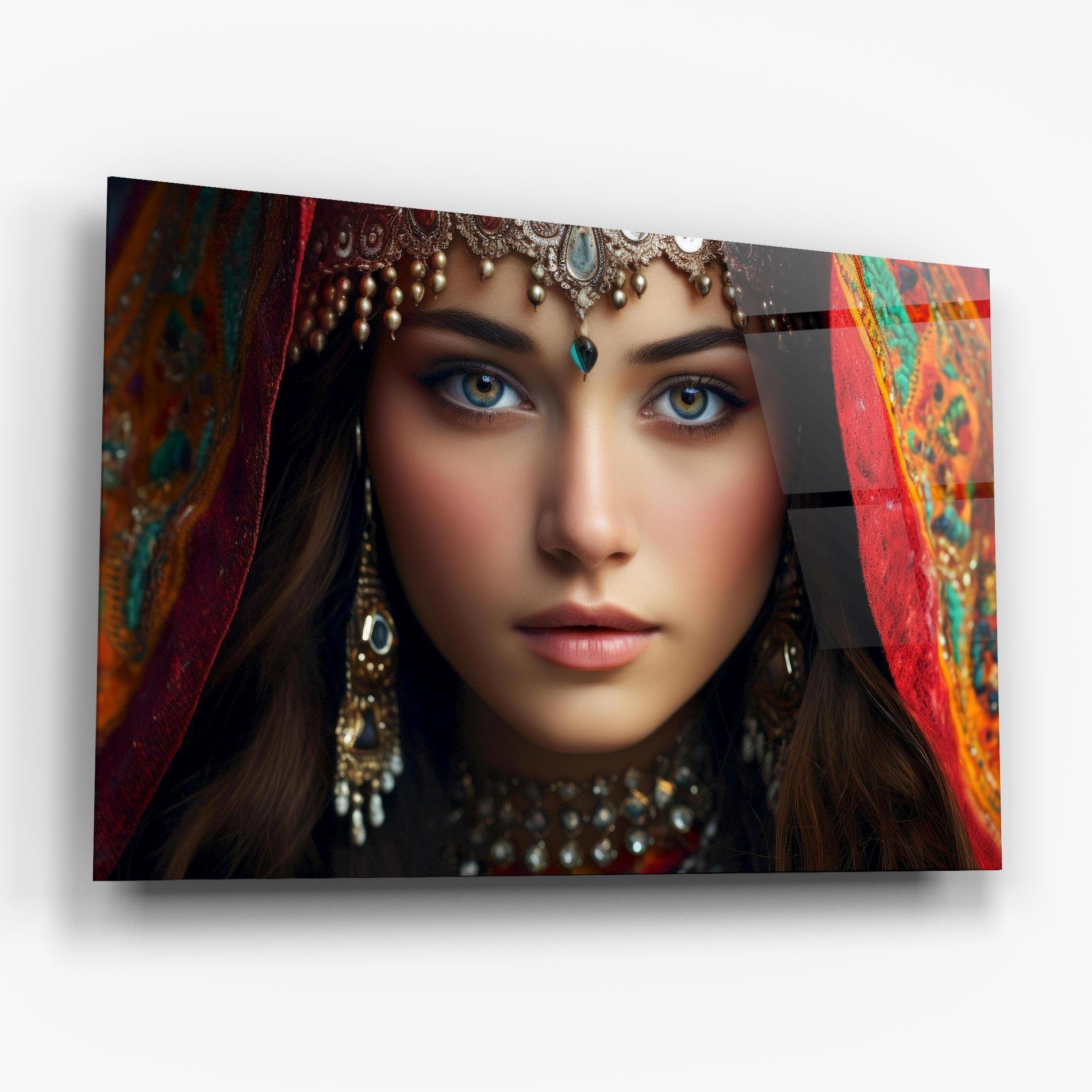 Glasbild Blue Green Culture Eye mockup 6