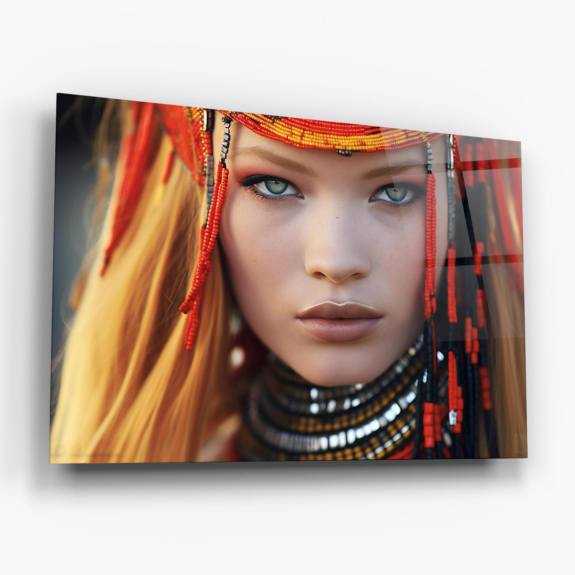 Glasbild Closeup Portrait Pretty Eyes mockup 6