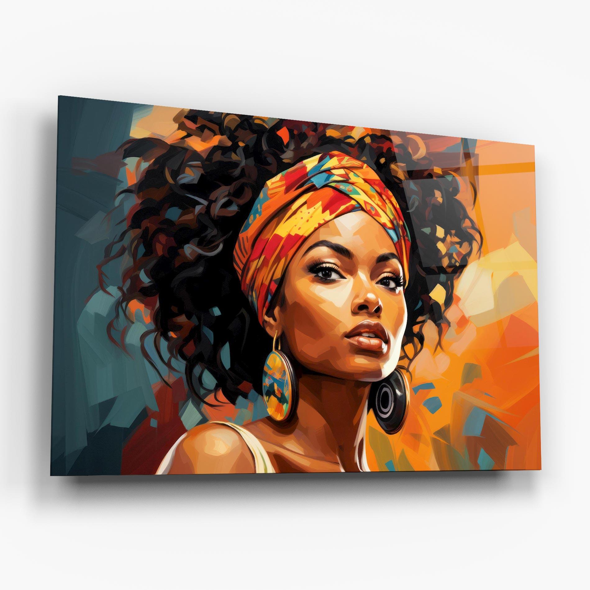 Glasbild Colorful Ethic Portrait mockup 6