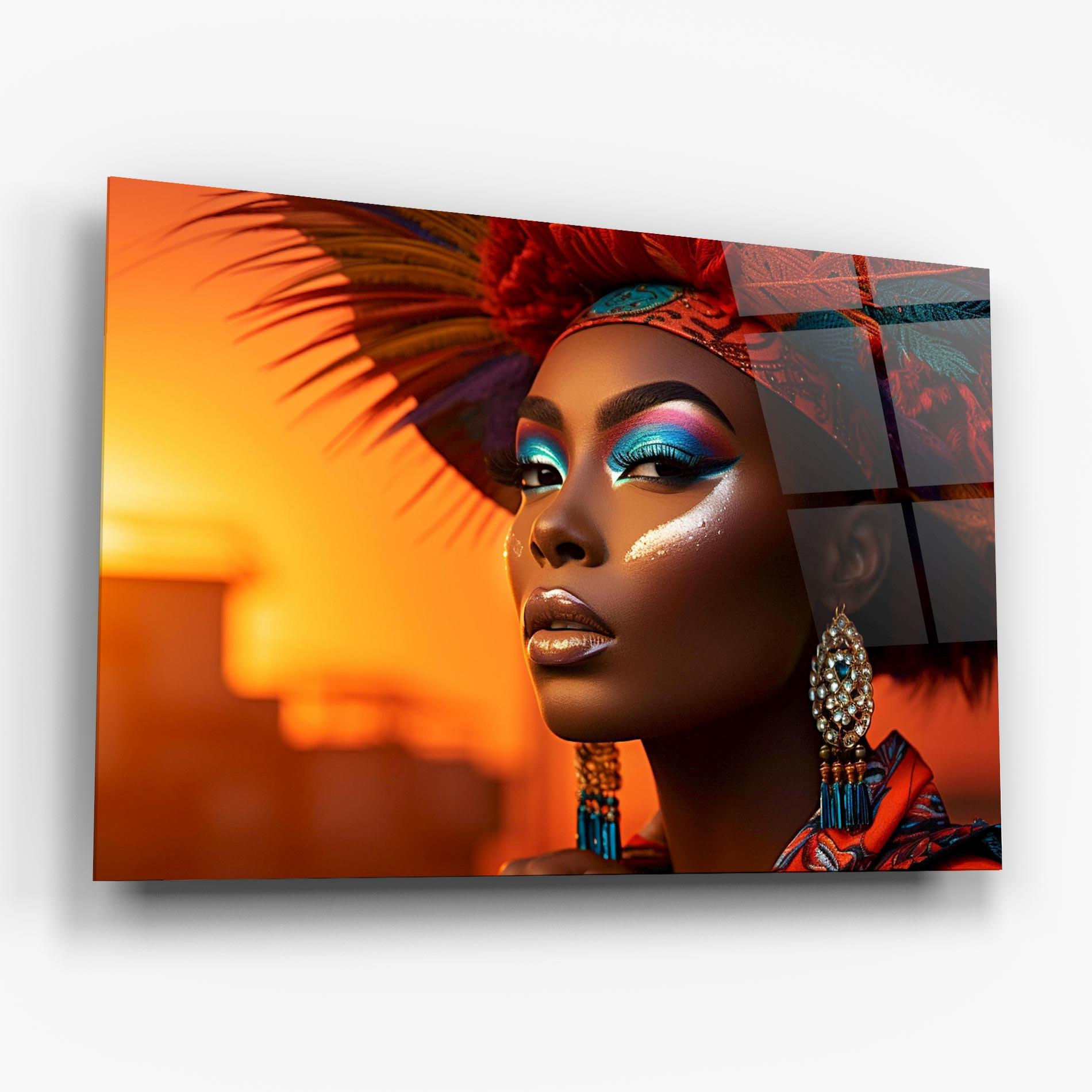 Glasbild Elaborate Makeup Woman mockup 6