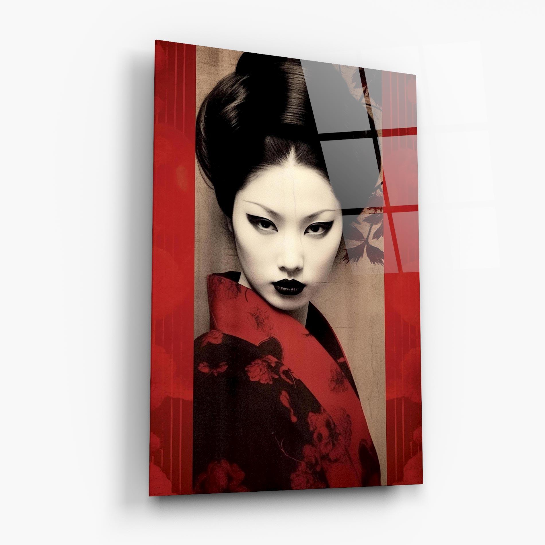 Glasbild Black Asiatic Makeup mockup 6