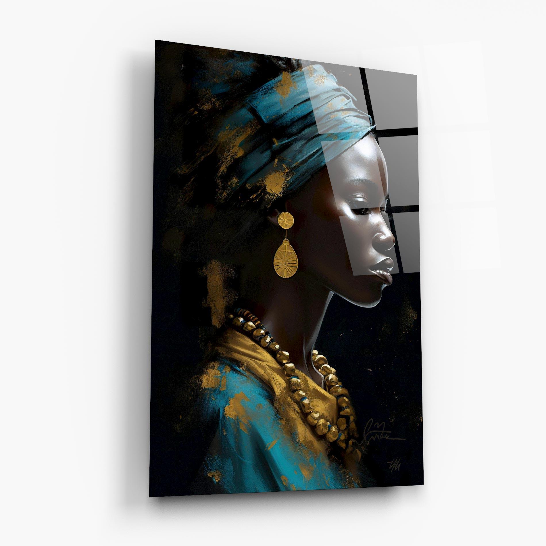 Glasbild Blue Turban mockup 6